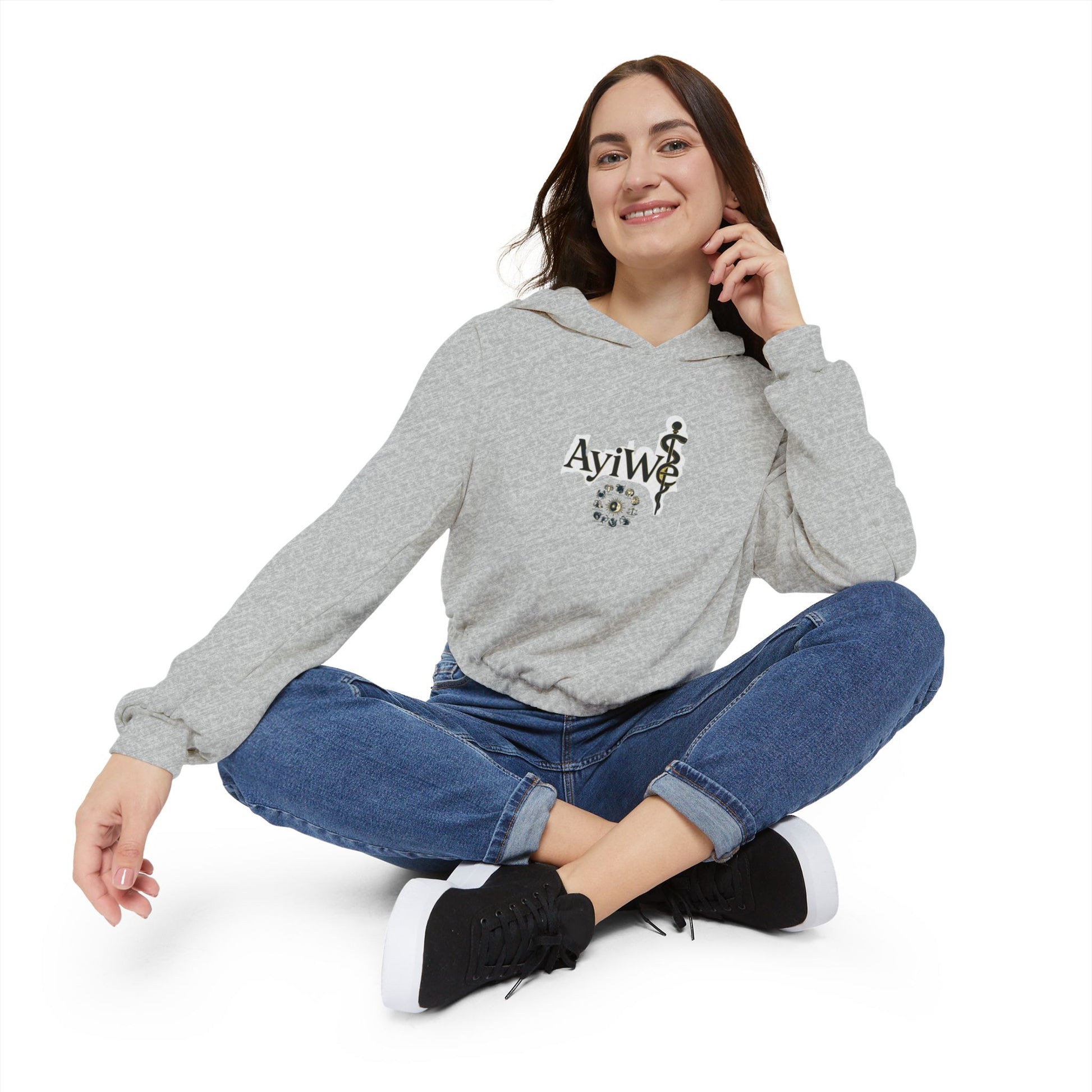 A - Lady1 - AyiWé Women's Cinched Bottom Hoodie - AyiWé Fashion & Style