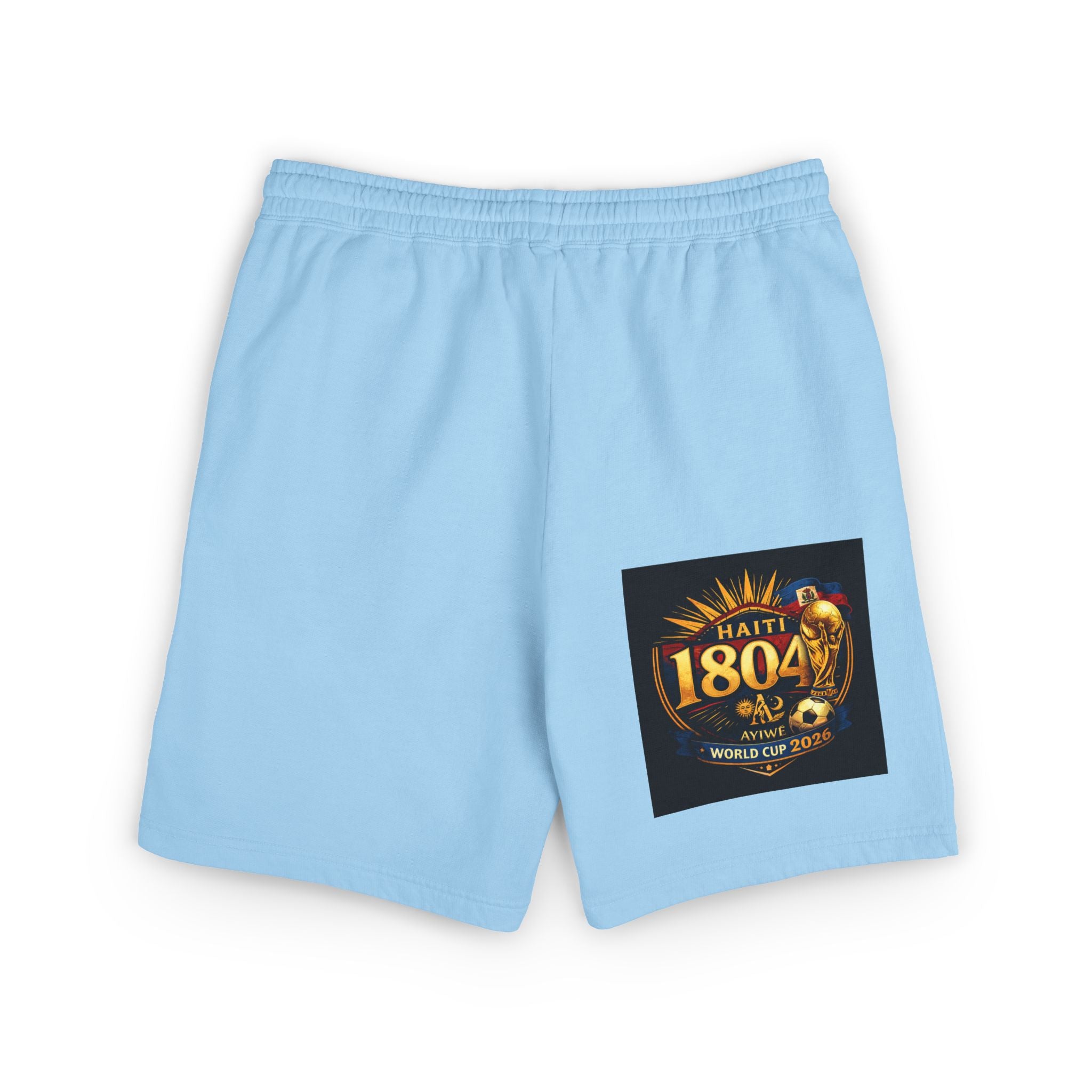 18Nov - world cup - Haiti Unisex Garment - Dyed Lightweight Fleece Sweat Shorts by AyiWe F&S - AyiWé Fashion & Style