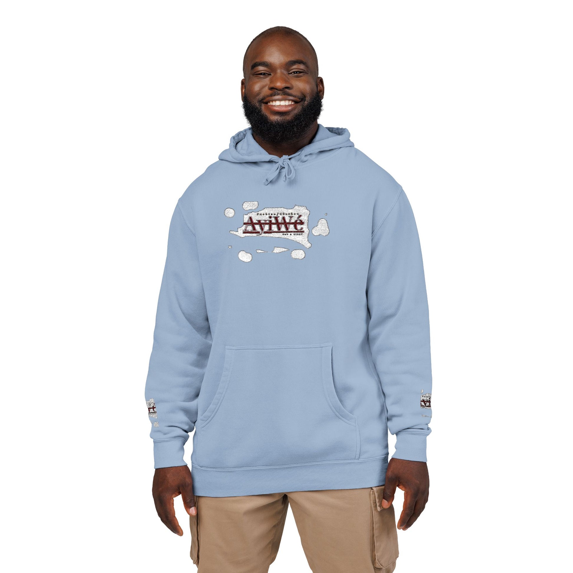 AyiWe A1 Unisex Pigment - Dyed Hoodie (Embroidery) - AyiWé Fashion & Style