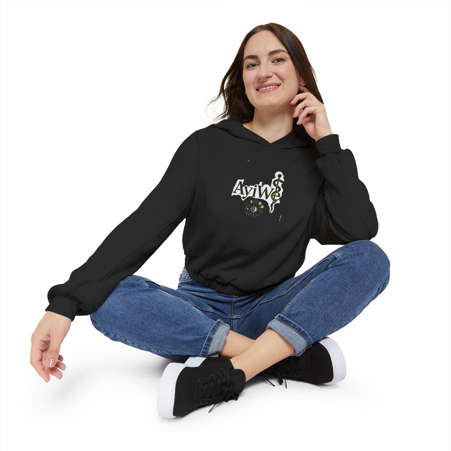 A - Lady1 - AyiWé Women's Cinched Bottom Hoodie - AyiWé Fashion & Style