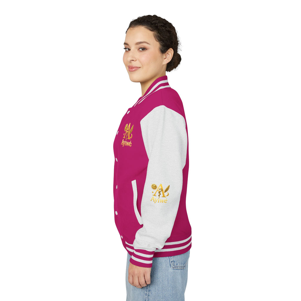 1-A High DegreAyiWé Unisex Heavyweight Letterman Jacket