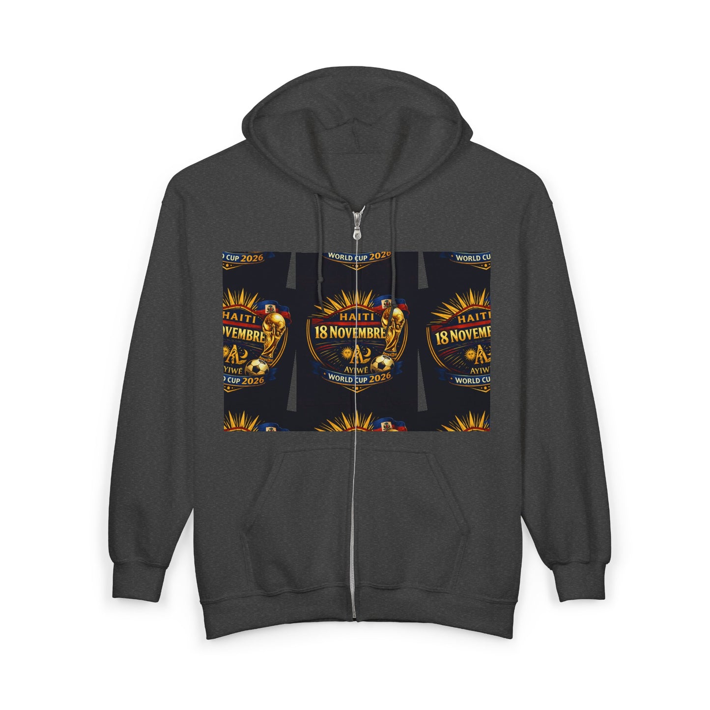 Ayiti18WC - 09G Unisex Heavy Blend™ Full Zip Hooded Sweatshirt by AyiWe F&S - AyiWé Fashion & Style