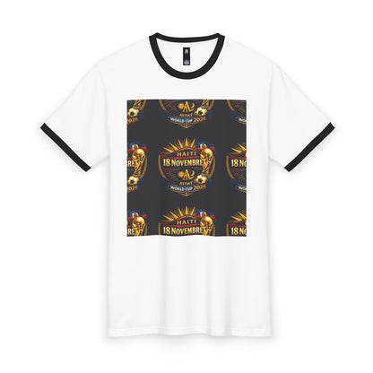 Ayiti - 18Nov. WC2026 Men's Staple Ringer Tee by AyiWe f&S - AyiWé Fashion & Style