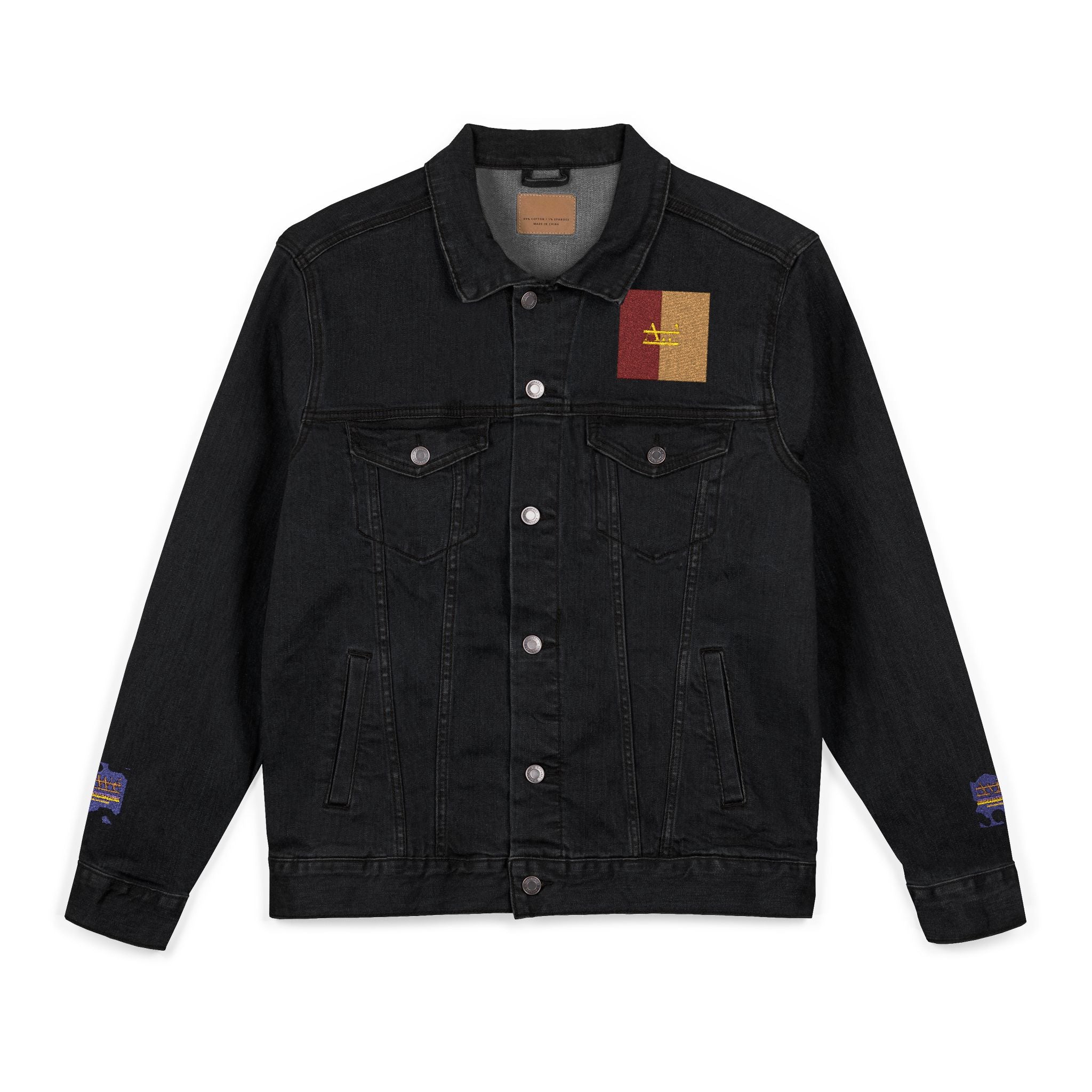 Fibonacci-AyiWeF Unisex Denim Jacket (Embroidery)