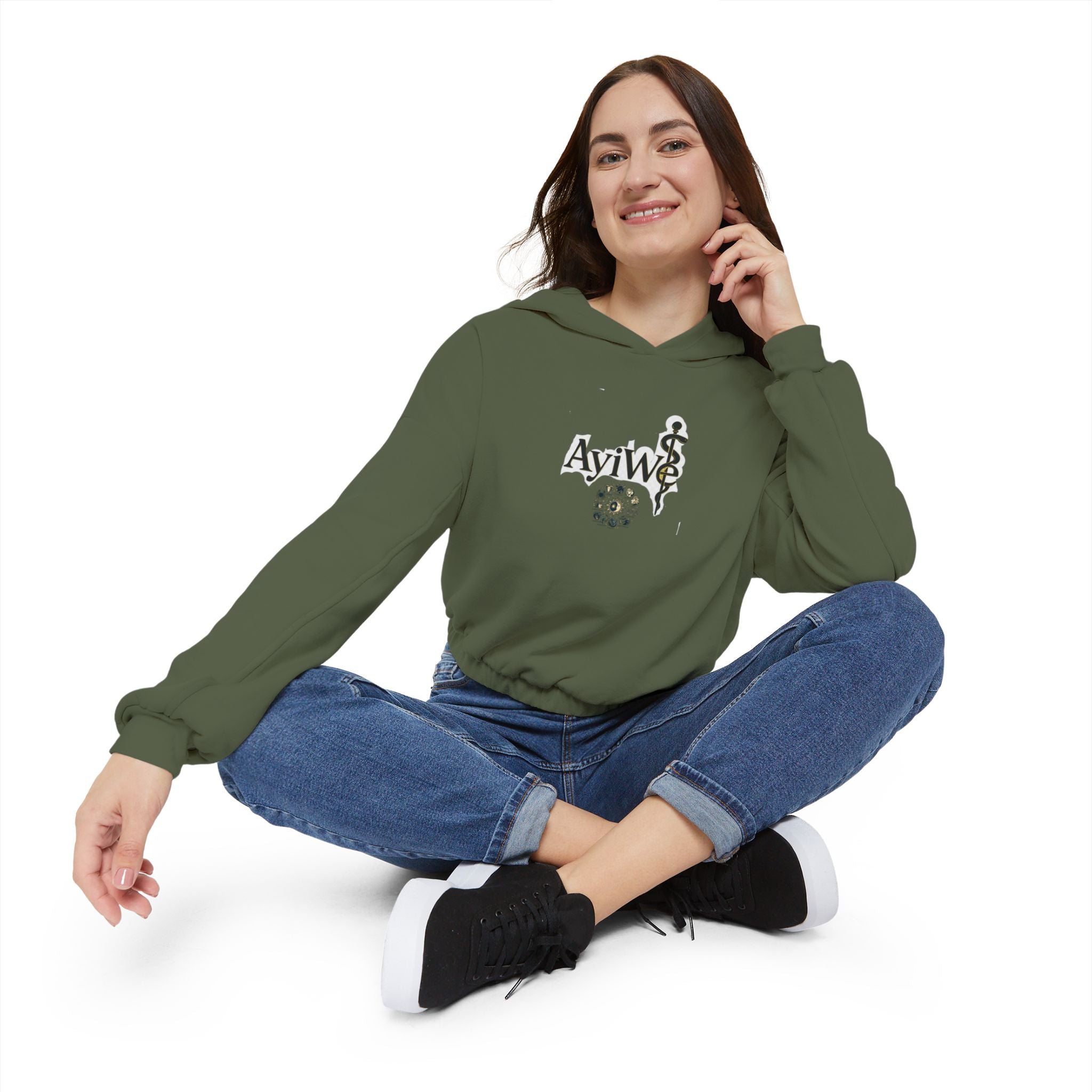A-Lady1-AyiWé Women's Cinched Bottom Hoodie