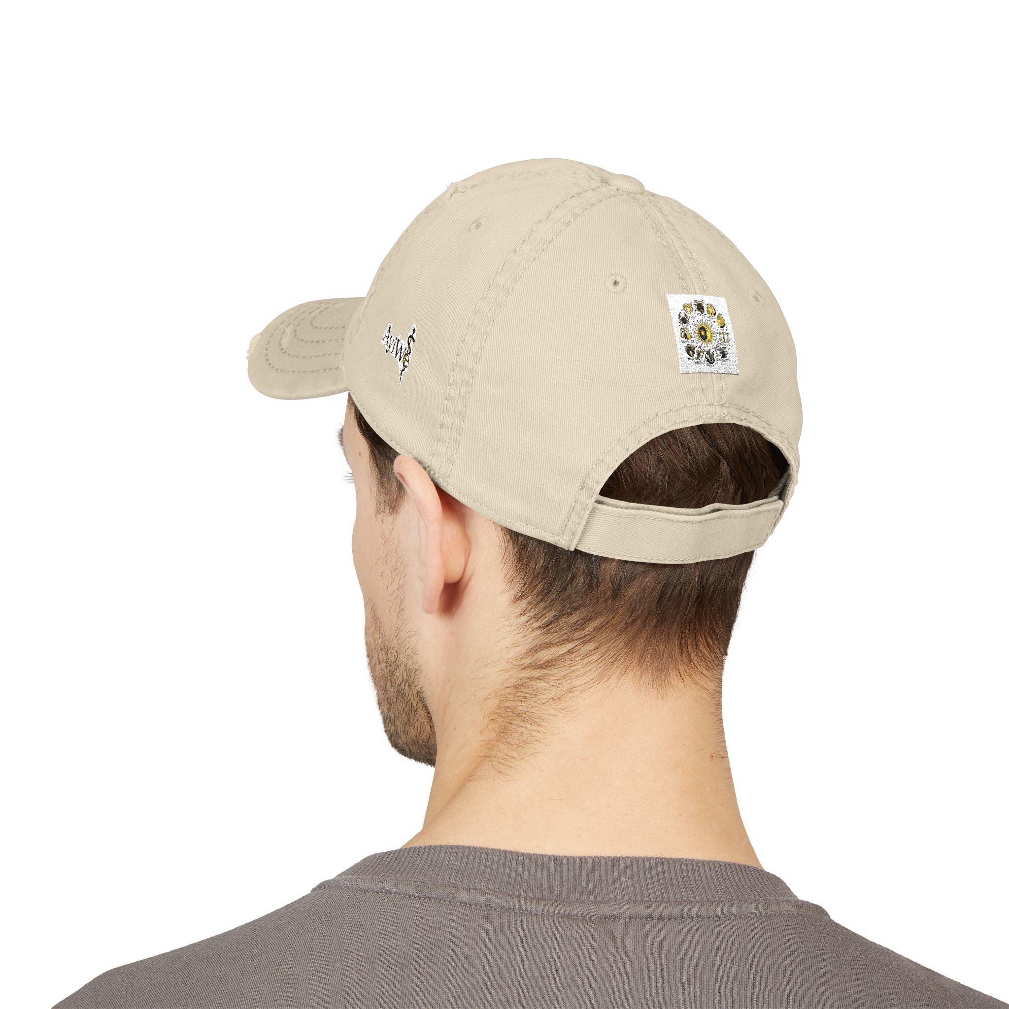AB3-AyiWé Distressed Dad Hat (Embroidery)