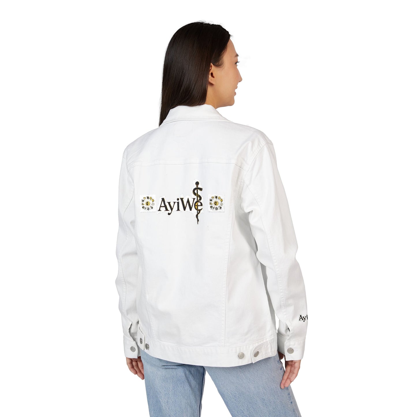 1AyiWé - Day&Night12 Unisex Denim Jacket (Embroidery) - AyiWé Fashion & Style