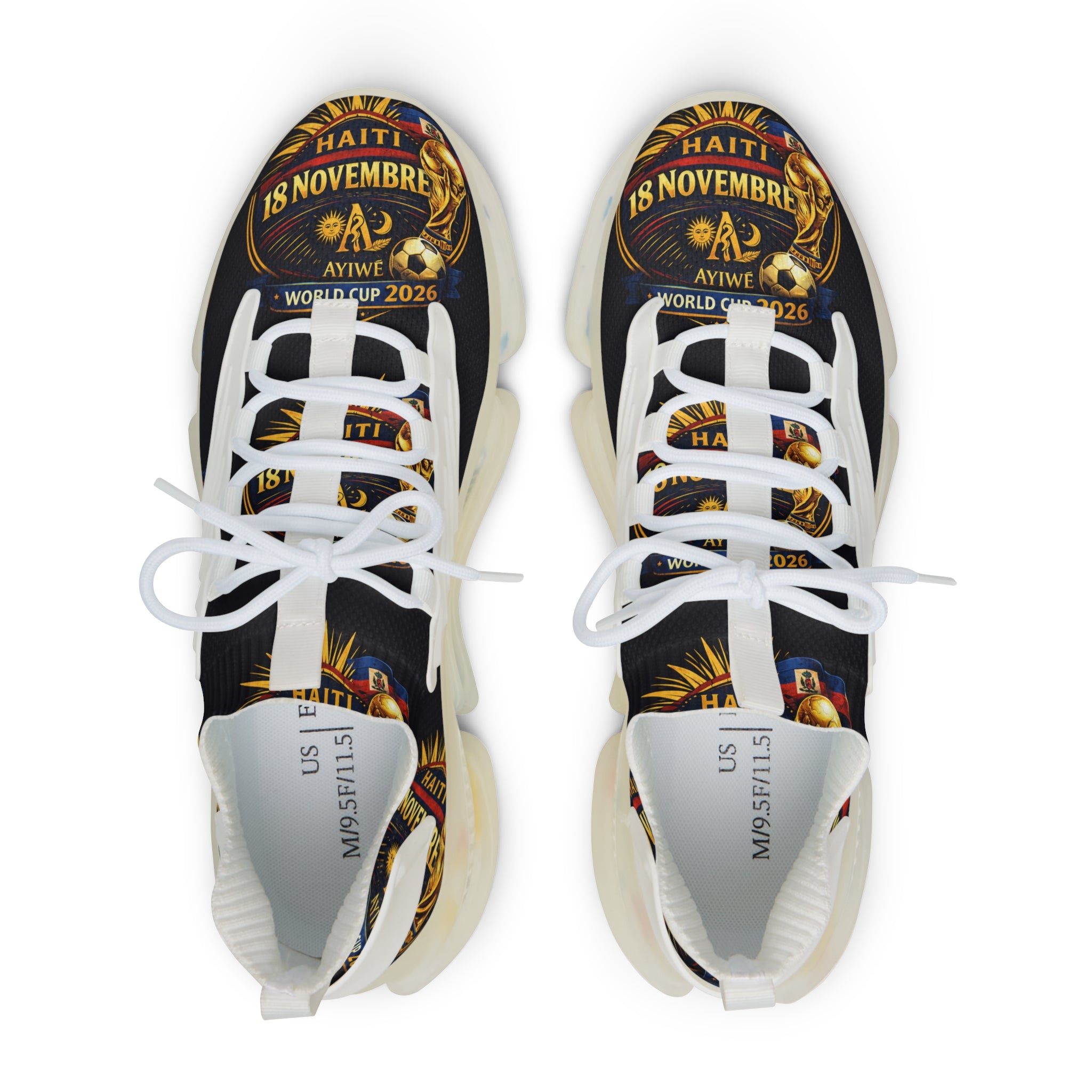 Ayiti18WC Goal06 - Mesh Sneakers by AyiWe F&S - AyiWé Fashion & Style