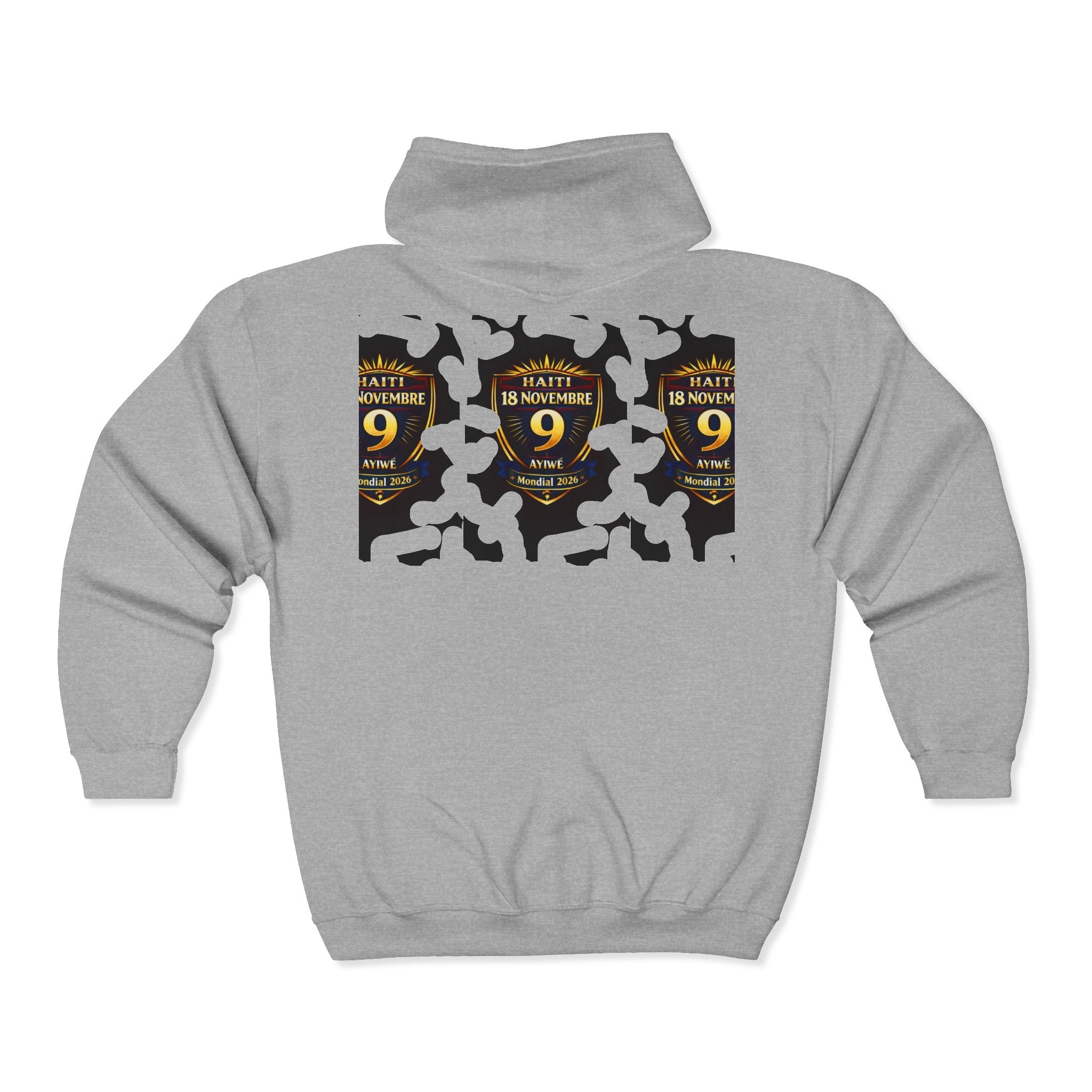 Ayiti18WC - 09G Unisex Heavy Blend™ Full Zip Hooded Sweatshirt by AyiWe F&S - AyiWé Fashion & Style