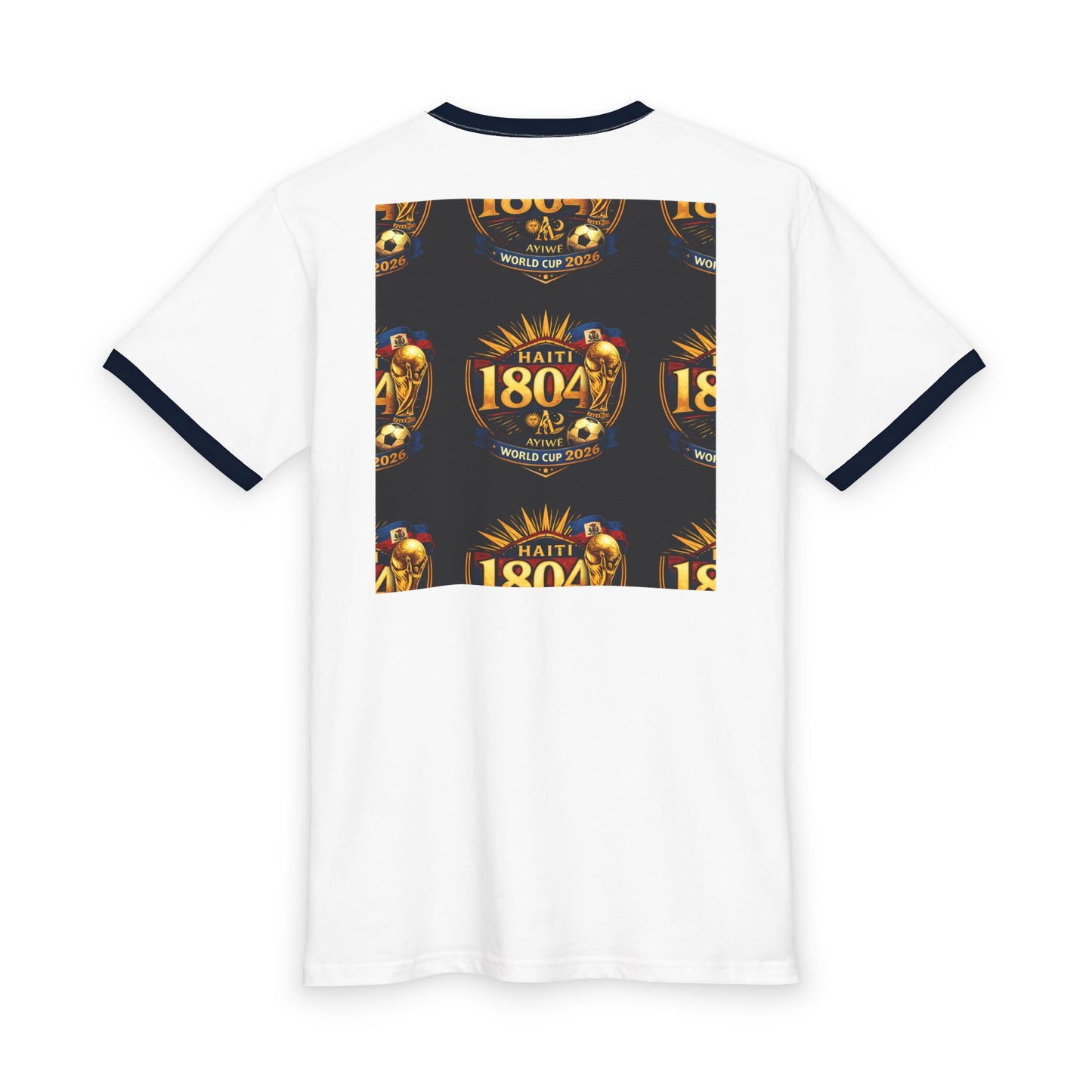 Ayiti - 18Nov. WC2026 Men's Staple Ringer Tee by AyiWe f&S - AyiWé Fashion & Style