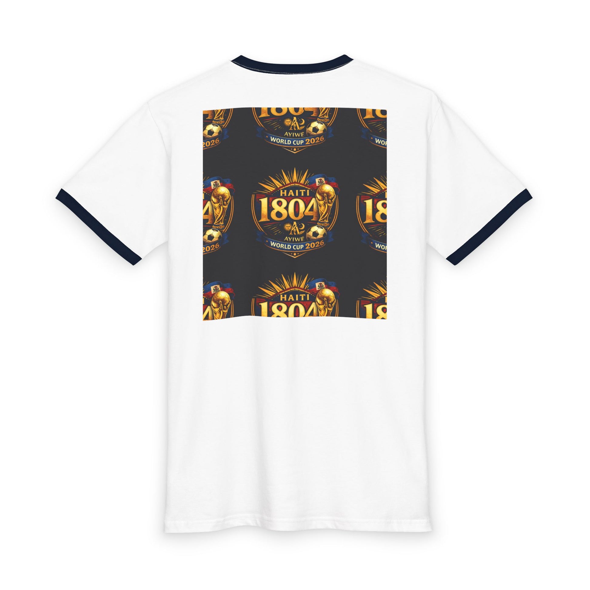 Ayiti - 18Nov. WC2026 Men's Staple Ringer Tee by AyiWe f&S - AyiWé Fashion & Style