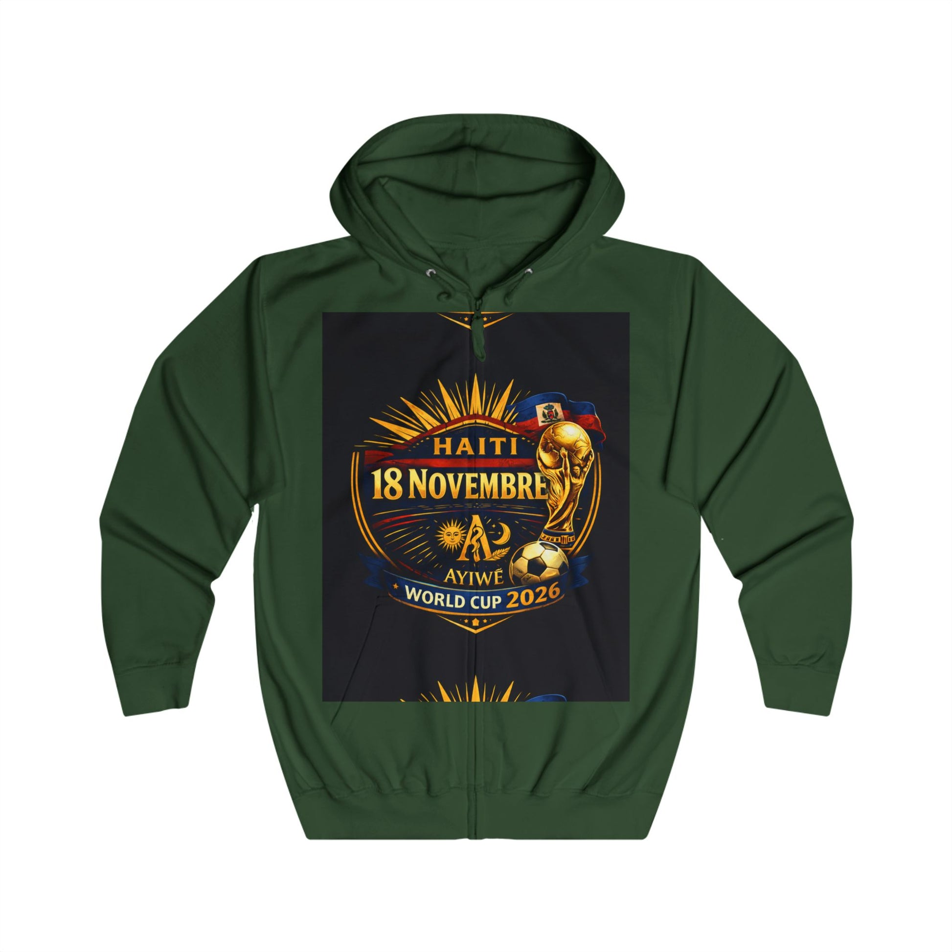 Ht - 2026 world cup Unisex Full Zip Hoodie by Ayiwe F&S - AyiWé Fashion & Style
