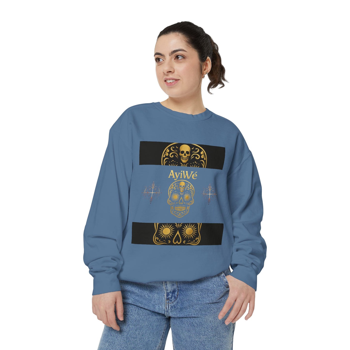 4K-Ayi Unisex Garment-Dyed Sweatshirt. Powered by AyiWe FS