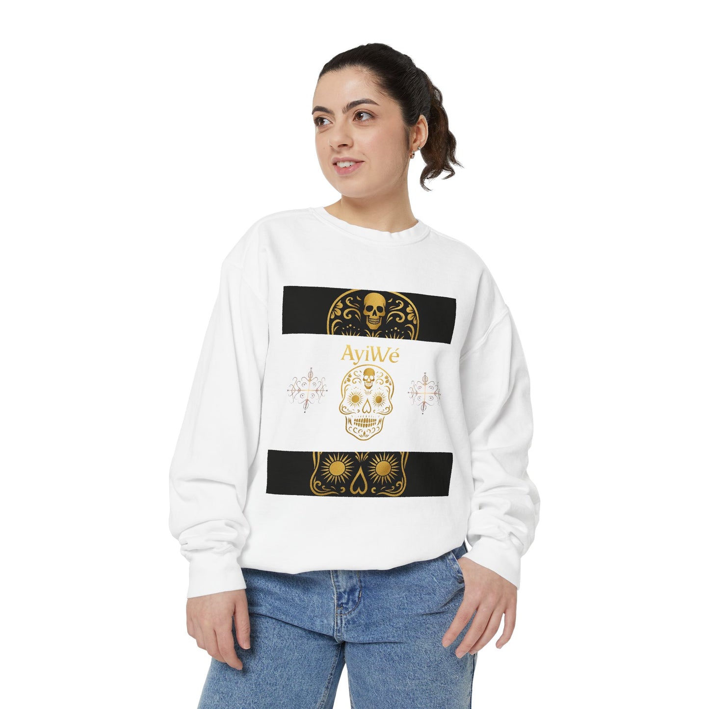 4K-Ayi Unisex Garment-Dyed Sweatshirt. Powered by AyiWe FS