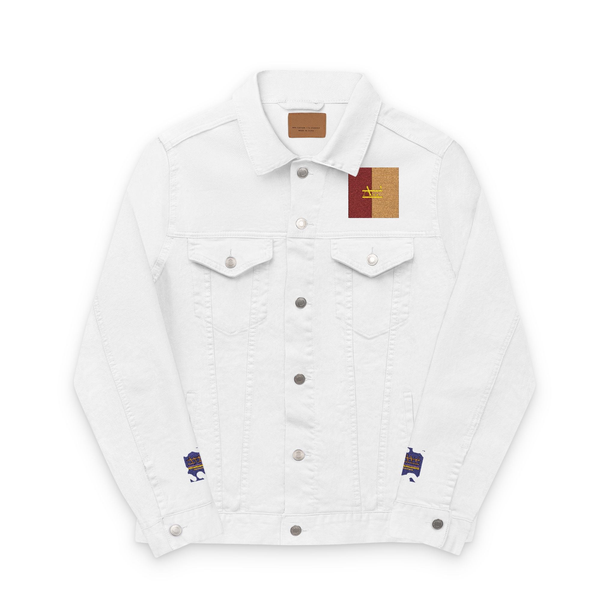 Fibonacci-AyiWeF Unisex Denim Jacket (Embroidery)