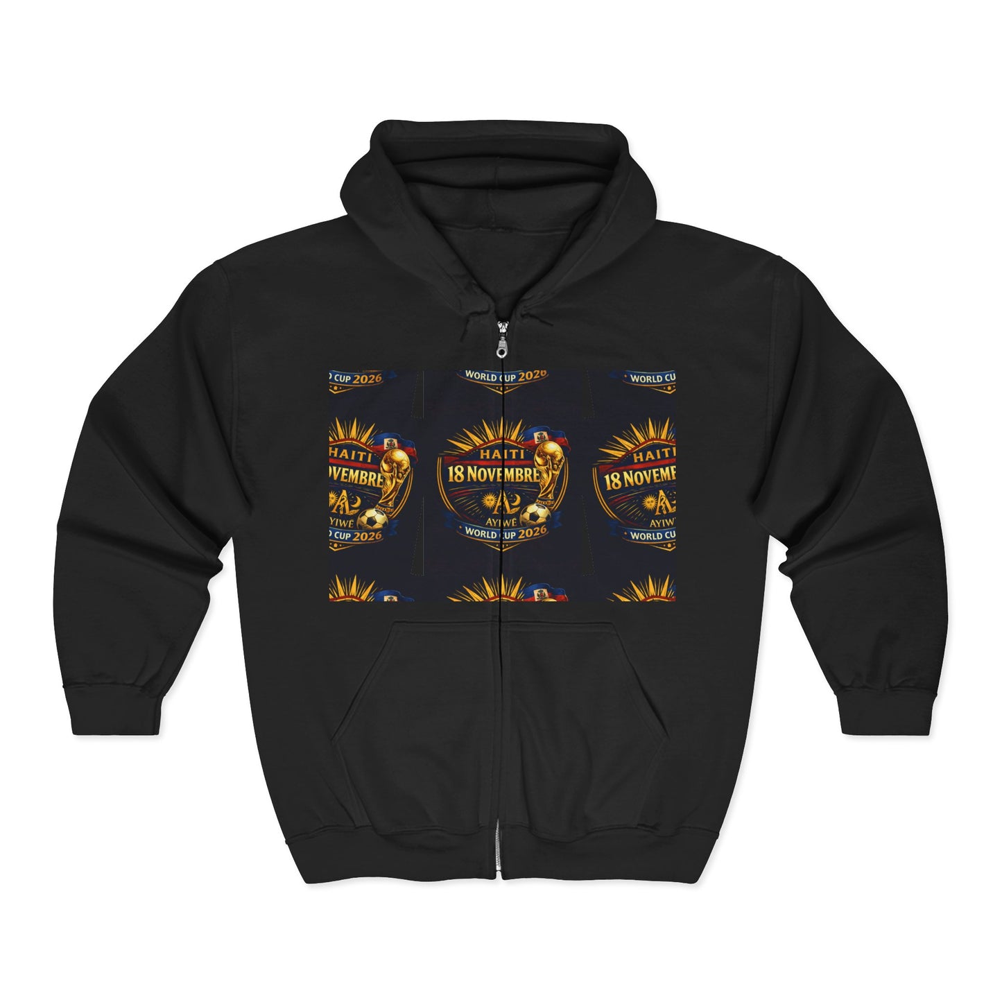 Ayiti18WC - 09G Unisex Heavy Blend™ Full Zip Hooded Sweatshirt by AyiWe F&S - AyiWé Fashion & Style