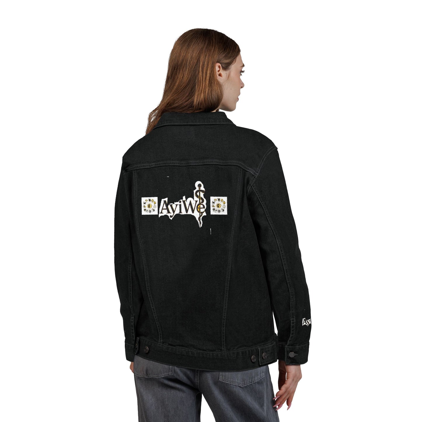 1AyiWé - Day&Night12 Unisex Denim Jacket (Embroidery) - AyiWé Fashion & Style