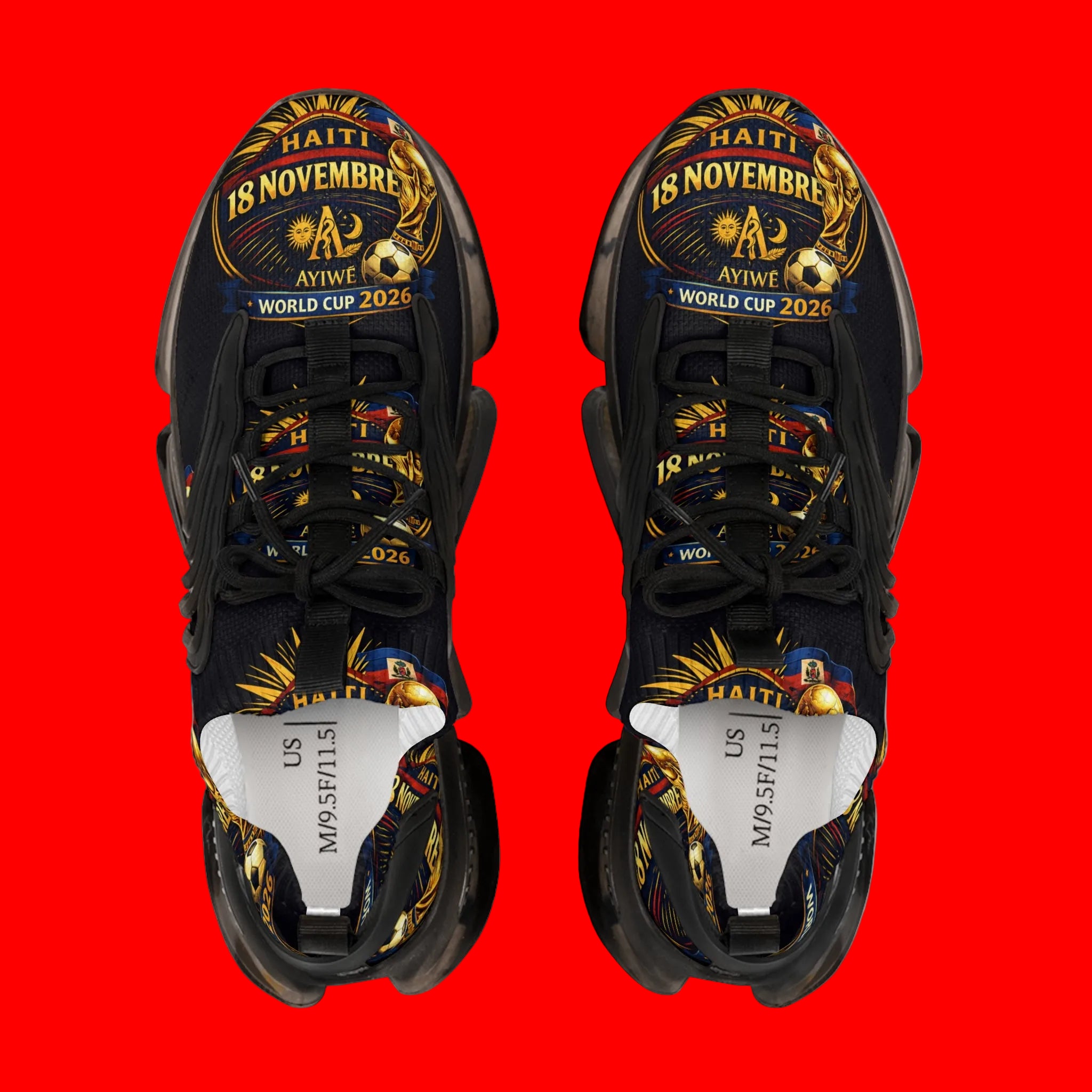 Ayiti18WC Goal06 - Mesh Sneakers by AyiWe F&S - AyiWé Fashion & Style