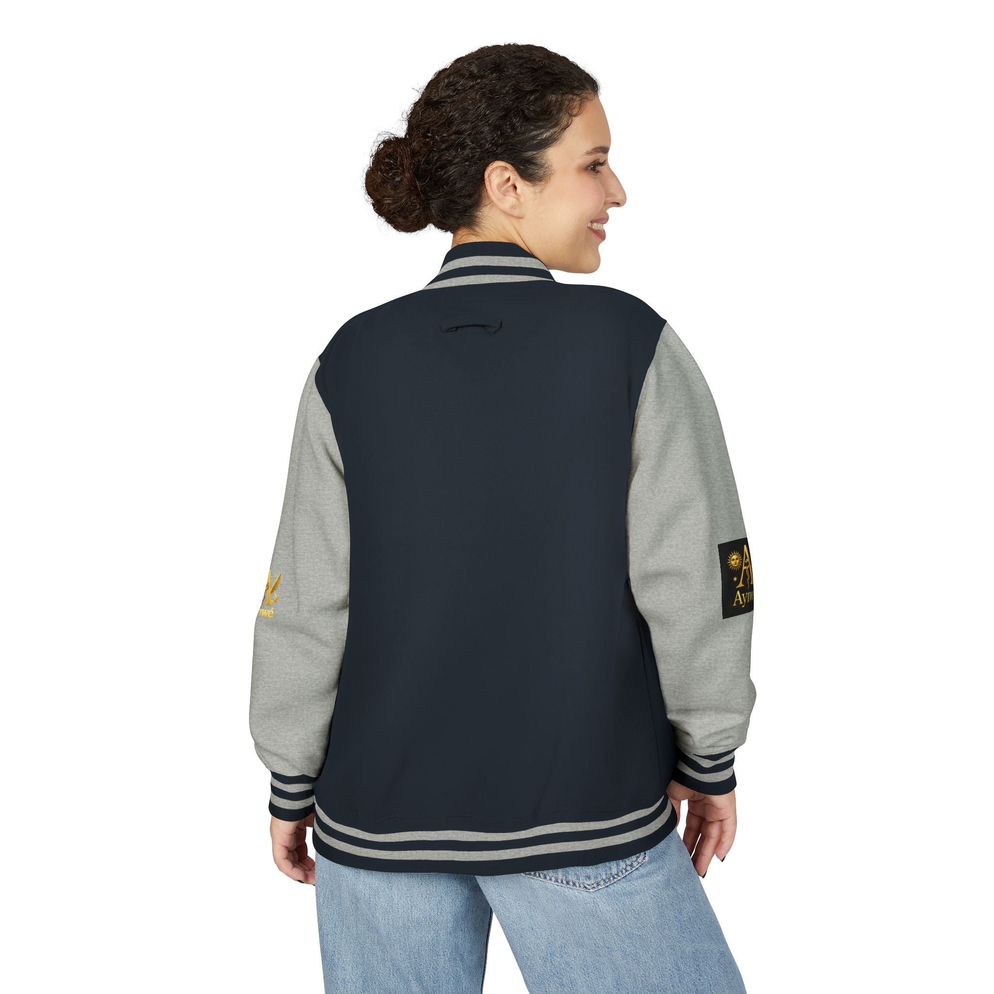 1-A High DegreAyiWé Unisex Heavyweight Letterman Jacket