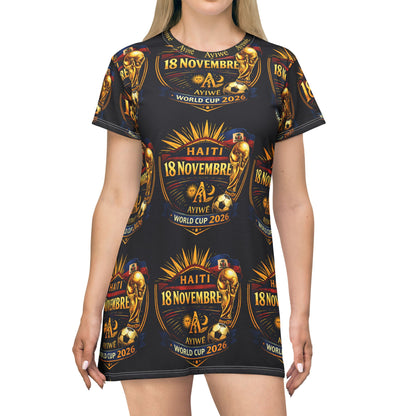 Ht - Marabou - WC2026 T-Shirt Dress (AOP) by AyiWe F&S - AyiWé Fashion & Style