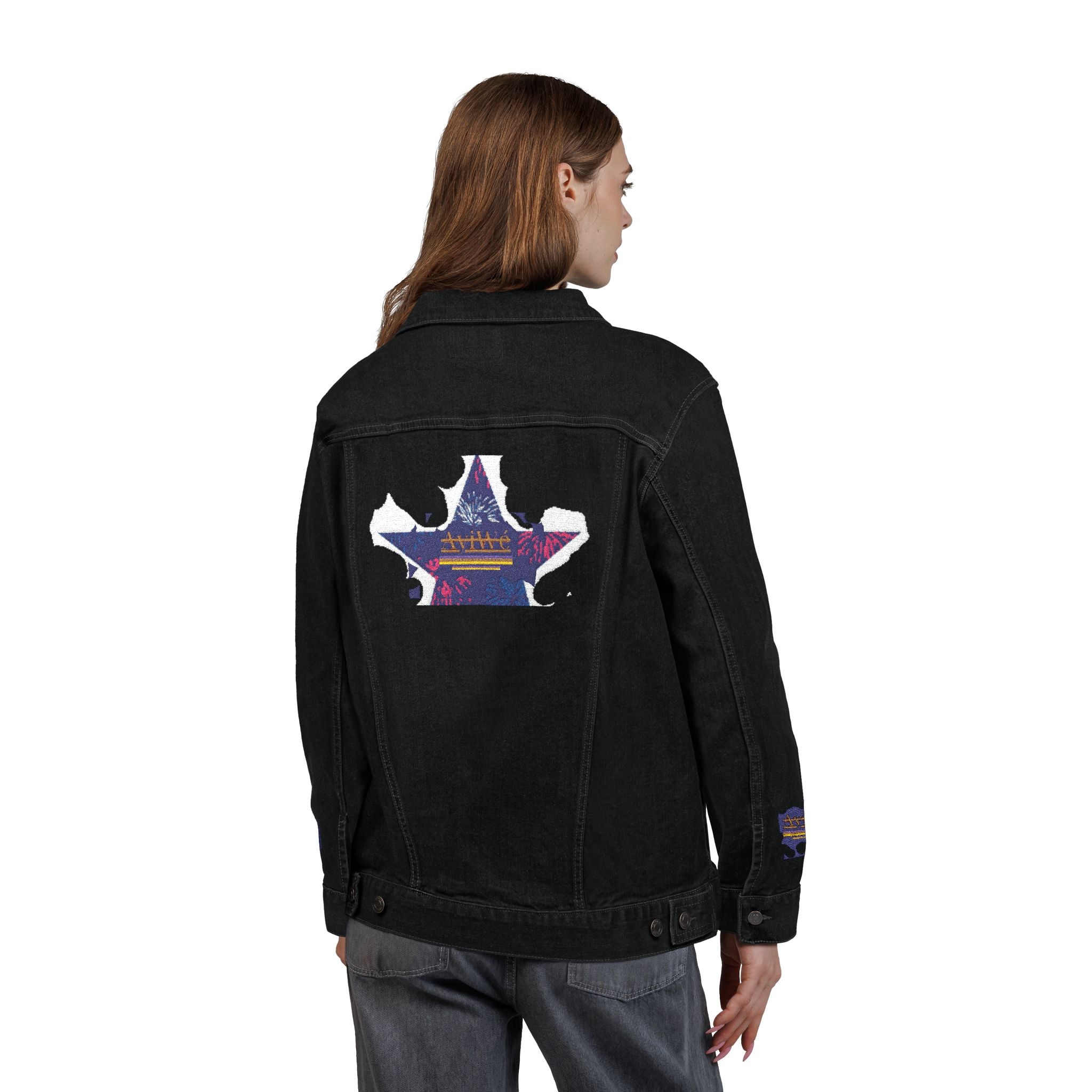 Fibonacci-AyiWeF Unisex Denim Jacket (Embroidery)
