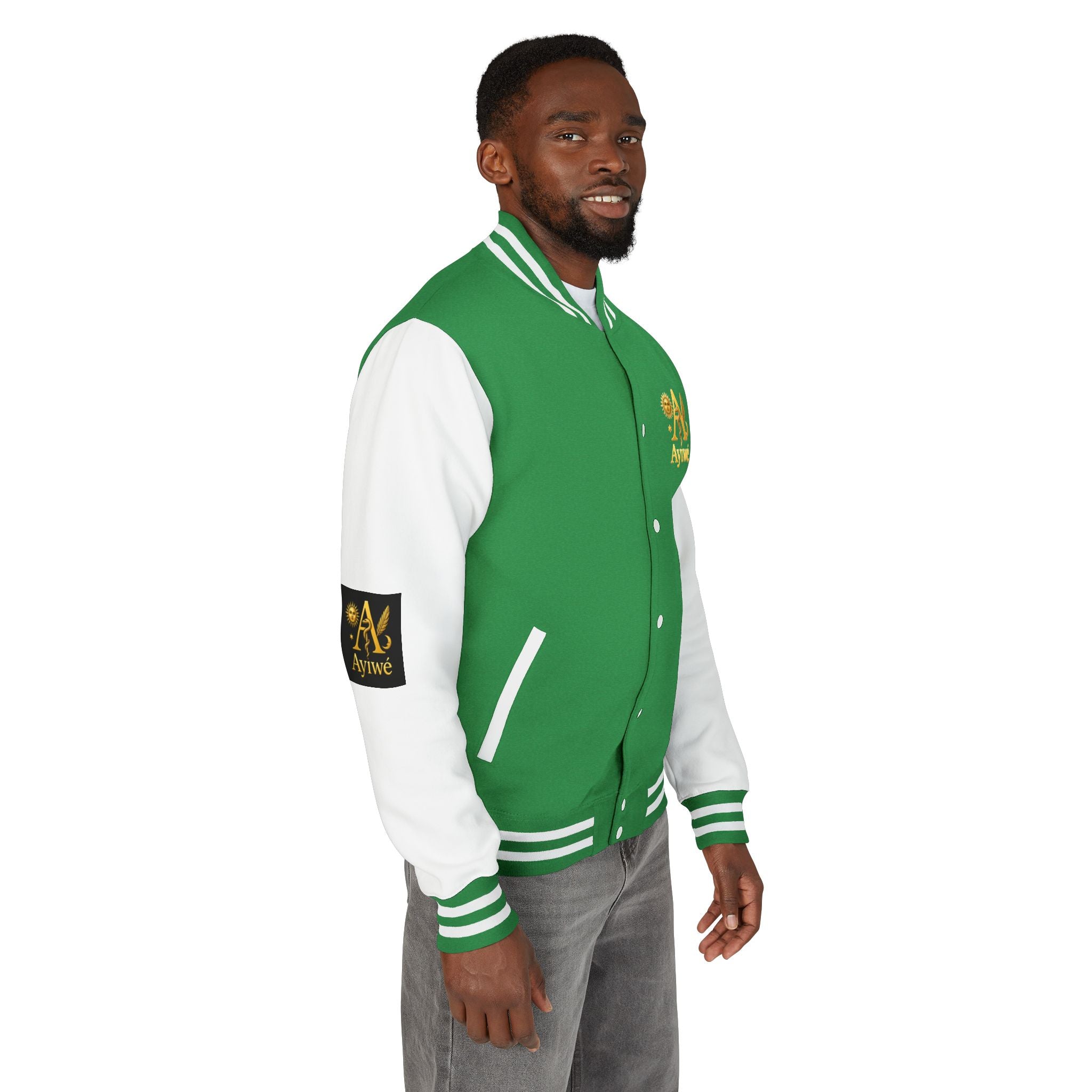 1-A High DegreAyiWé Unisex Heavyweight Letterman Jacket
