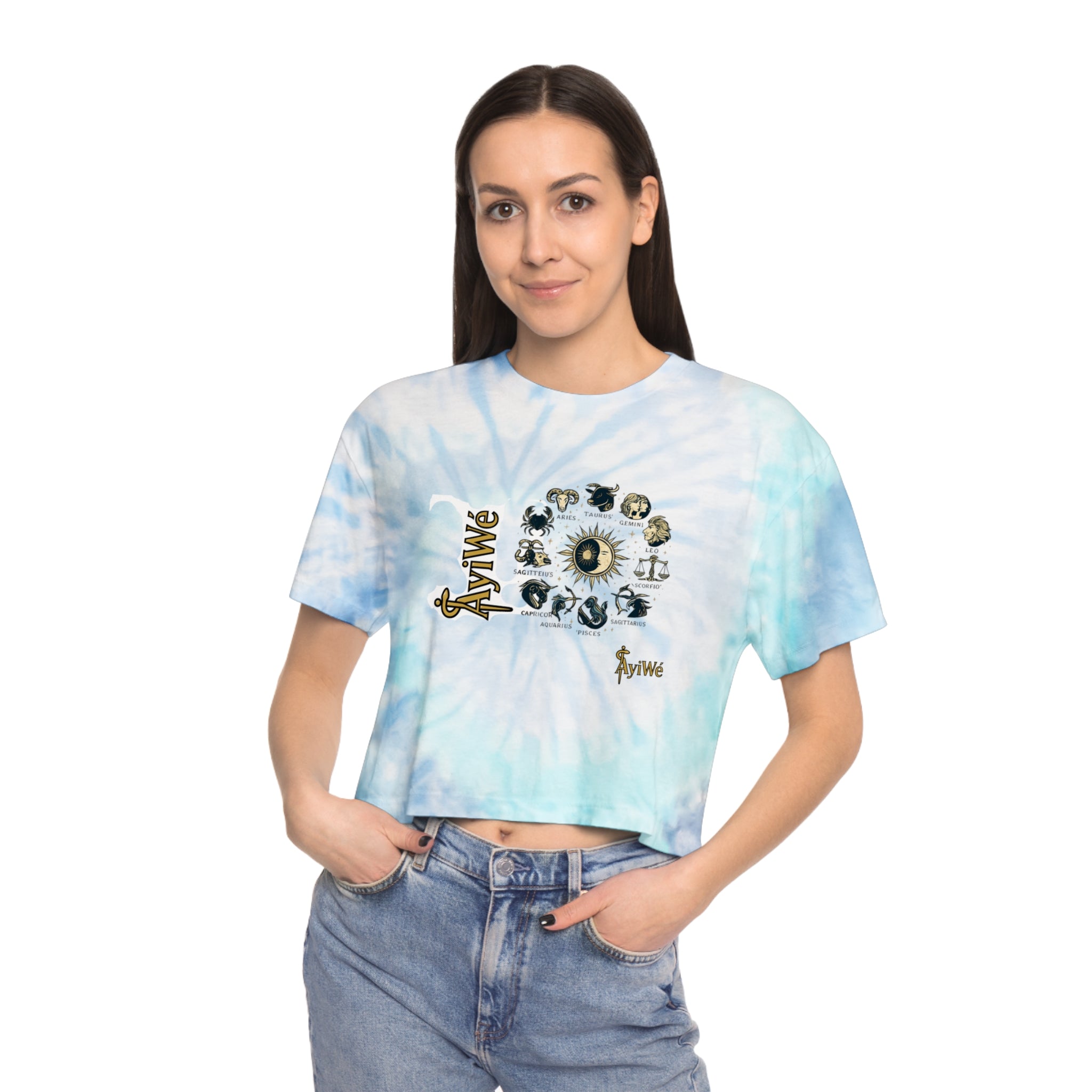 Beliza-Latina AyiWé Women's Tie-Dye Crop Tee
