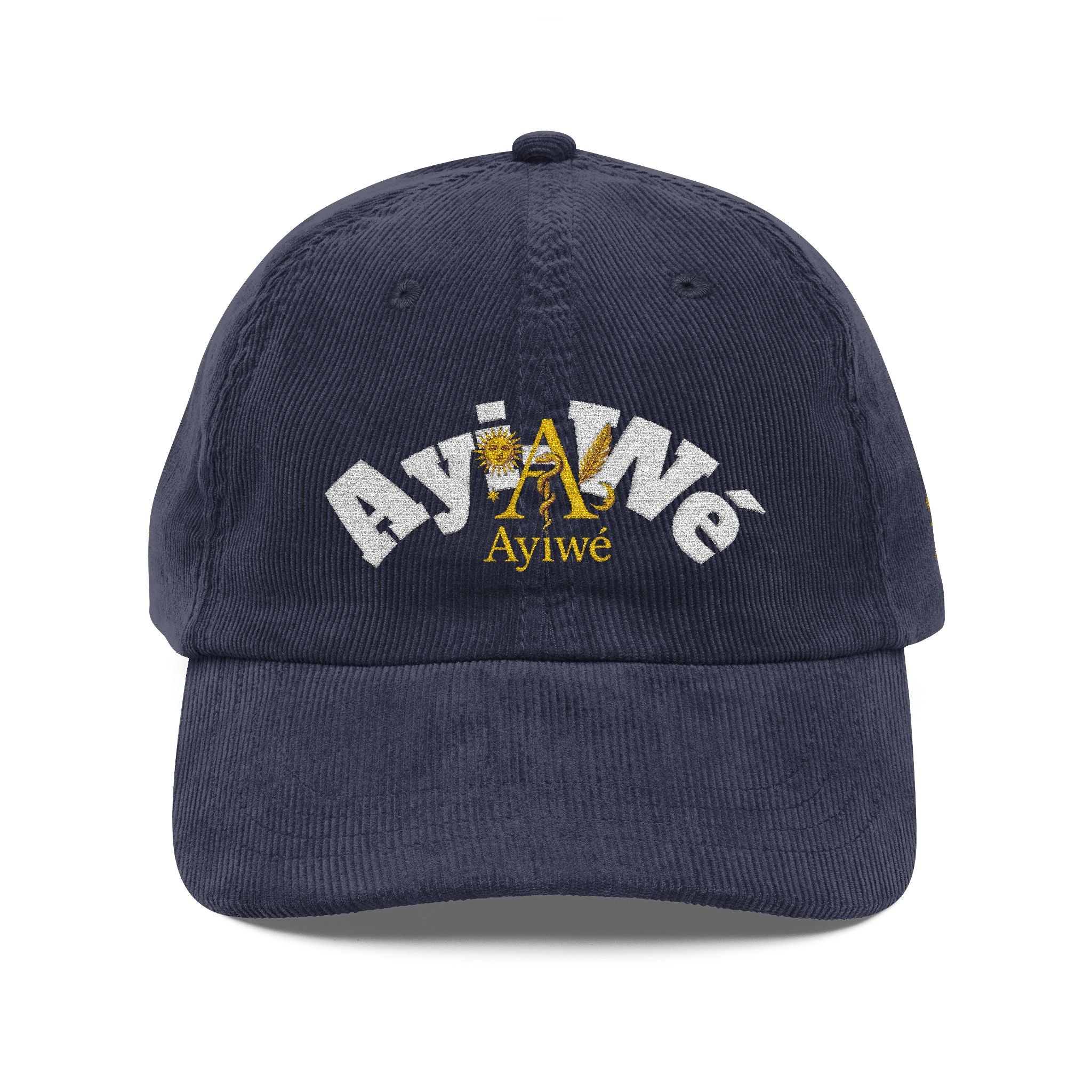 AyiWé Day and Night 1 Vintage Corduroy Cap (Embroidery)