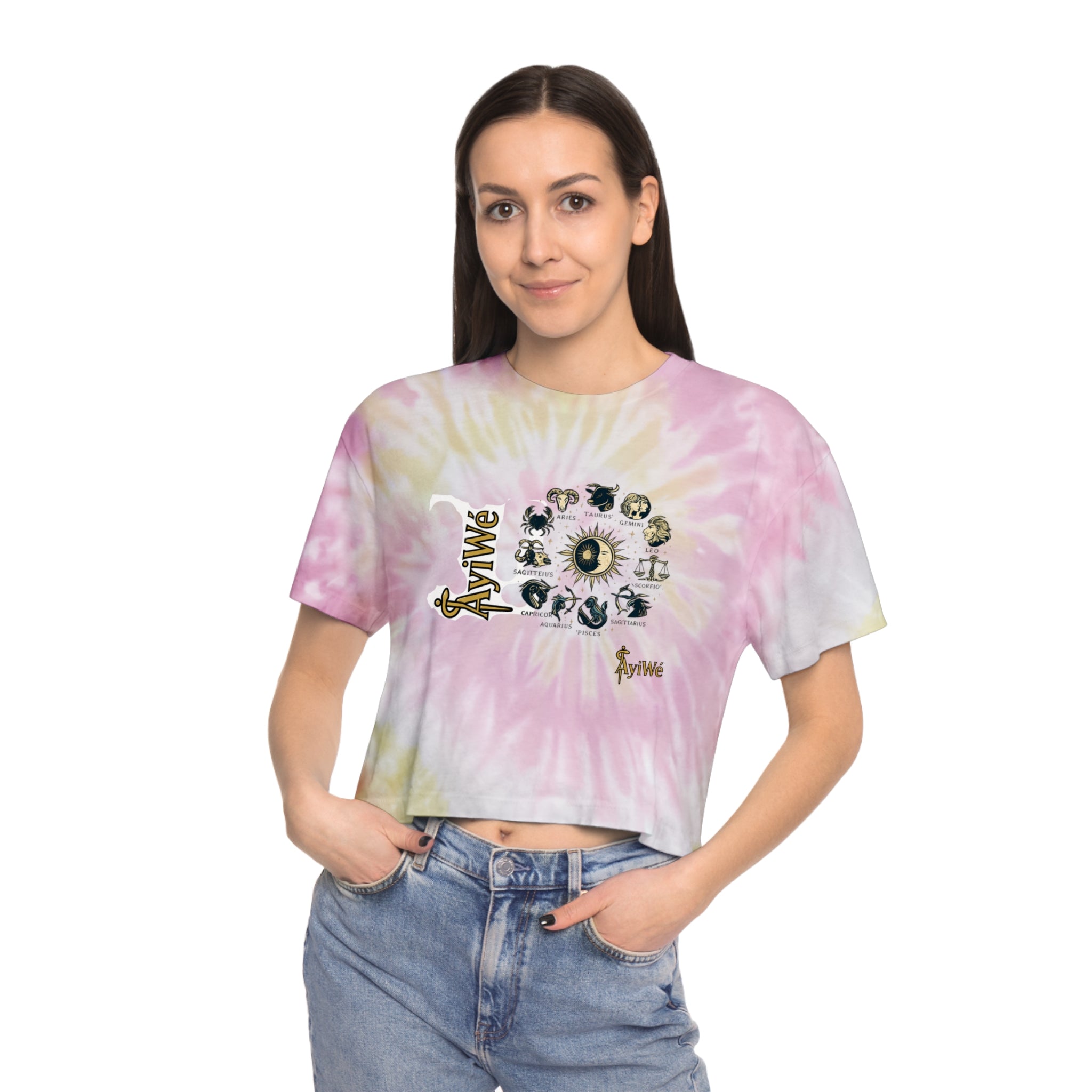 Beliza-Latina AyiWé Women's Tie-Dye Crop Tee