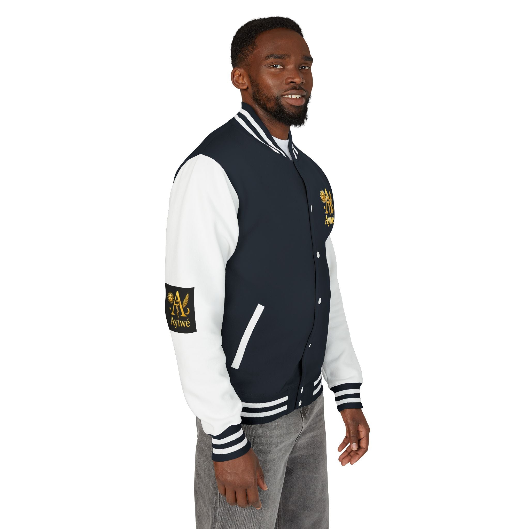 1-A High DegreAyiWé Unisex Heavyweight Letterman Jacket