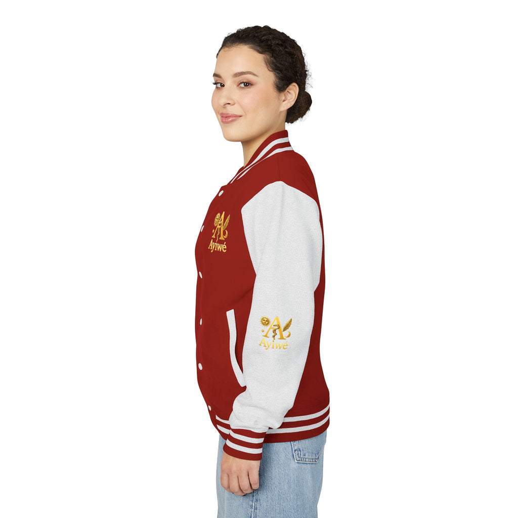 1-A High DegreAyiWé Unisex Heavyweight Letterman Jacket