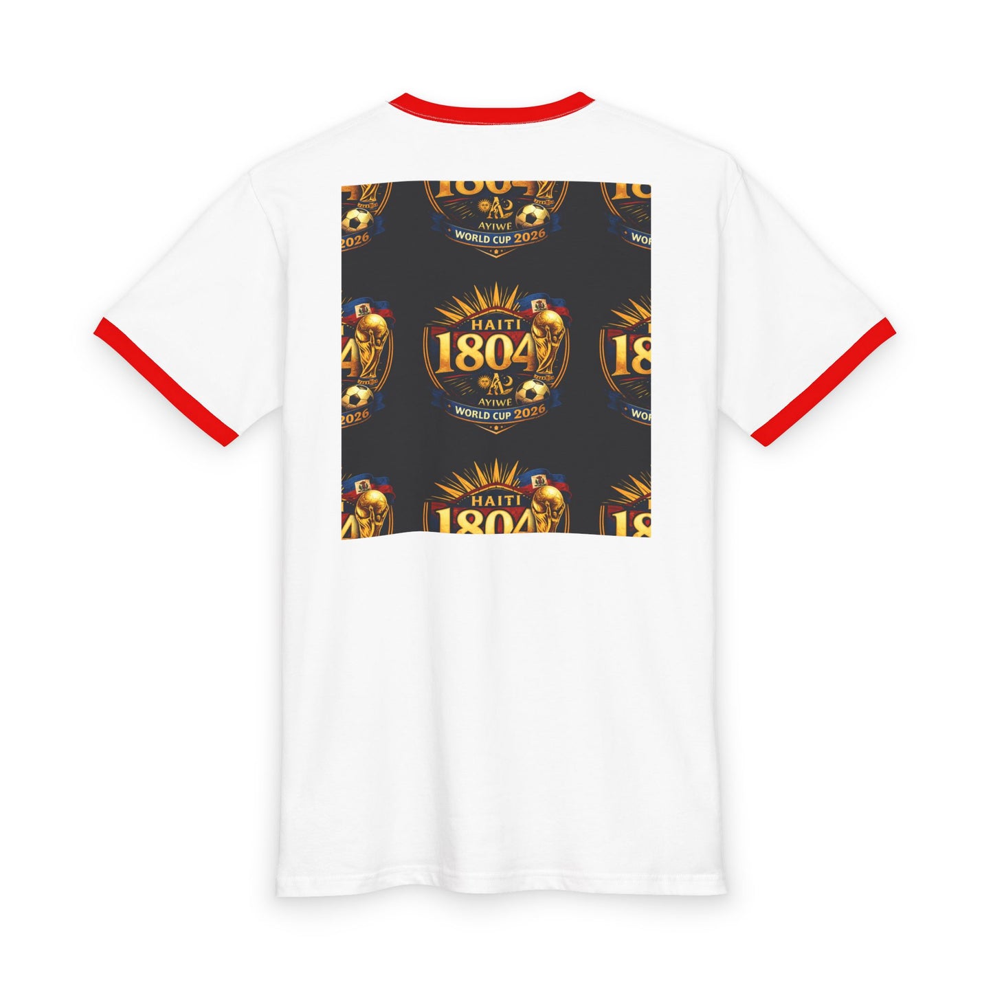 Ayiti - 18Nov. WC2026 Men's Staple Ringer Tee by AyiWe f&S - AyiWé Fashion & Style