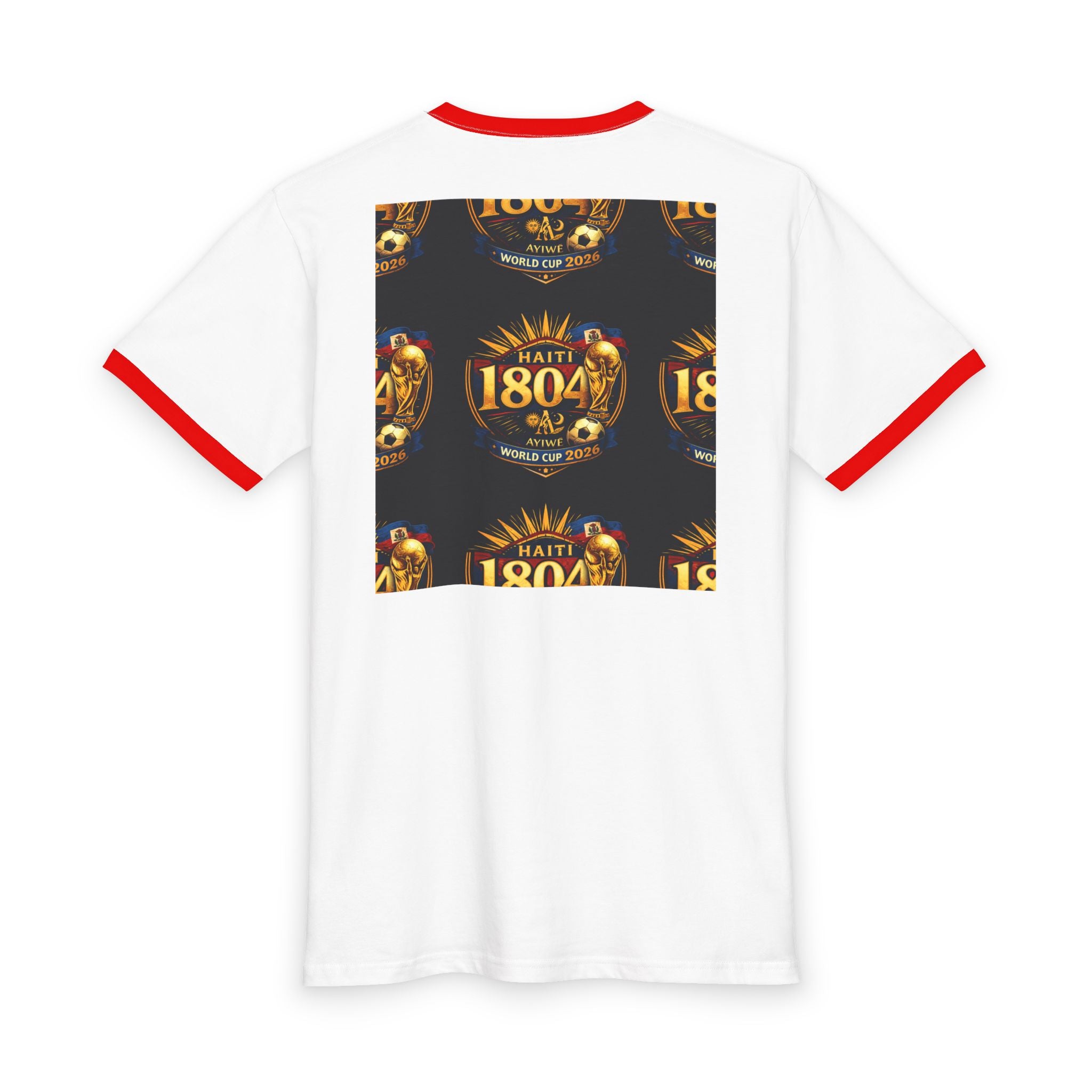 Ayiti - 18Nov. WC2026 Men's Staple Ringer Tee by AyiWe f&S - AyiWé Fashion & Style