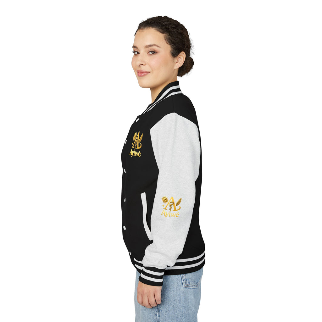 1-A High DegreAyiWé Unisex Heavyweight Letterman Jacket