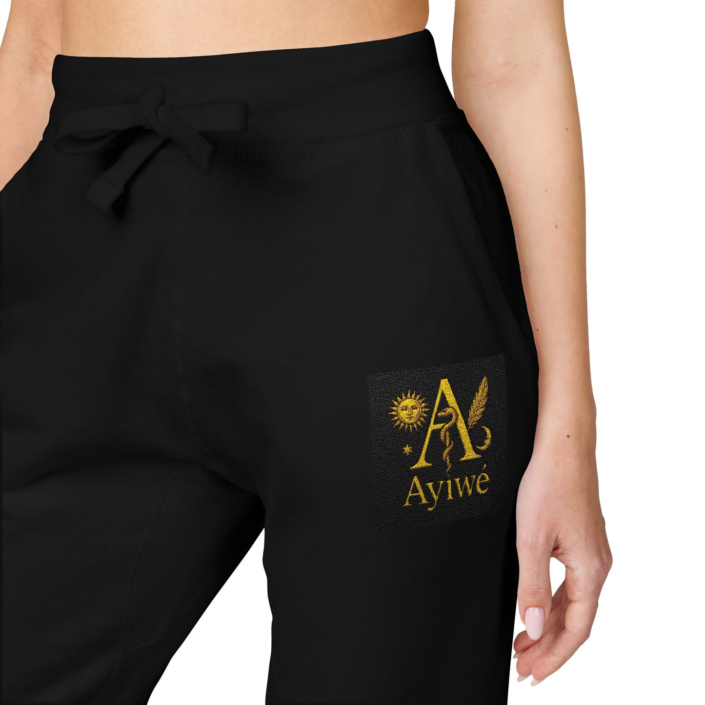 B - One AyiWé Unisex Fleece Sweatpants (Embroidery) - AyiWé Fashion & Style