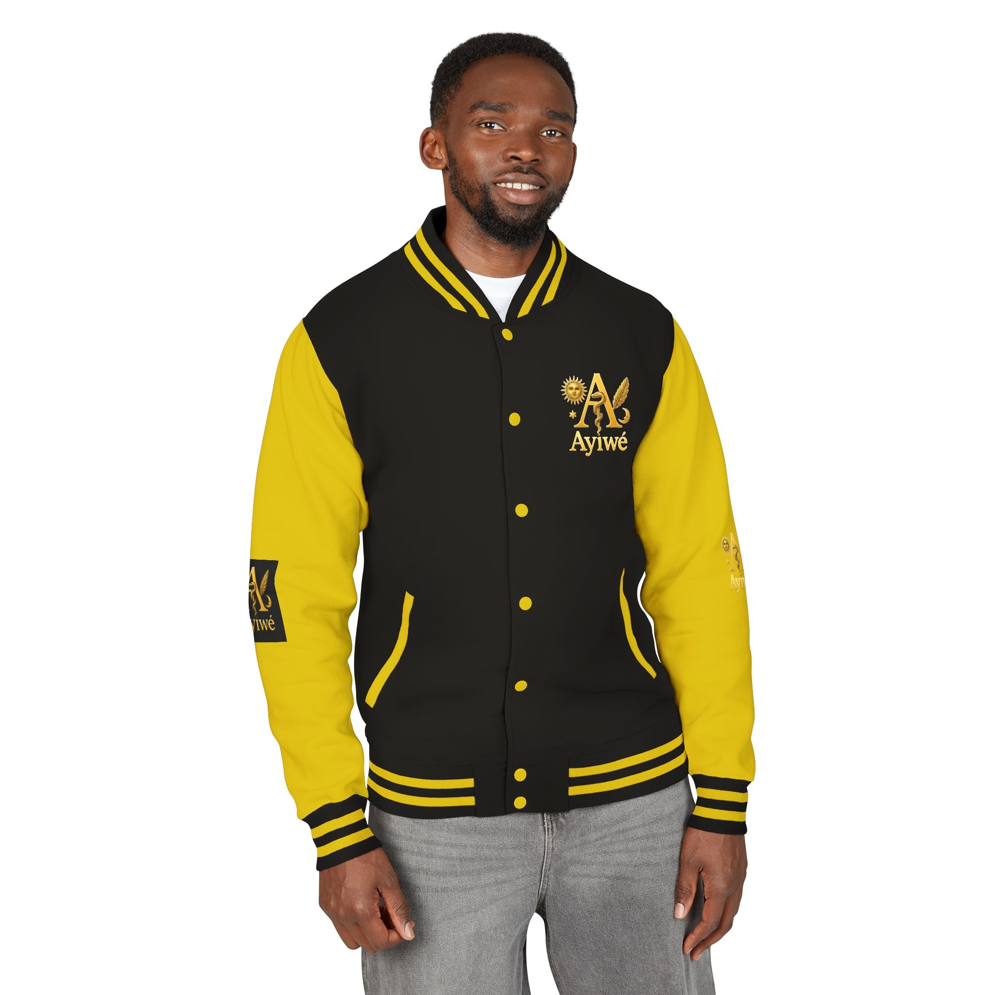 1-A High DegreAyiWé Unisex Heavyweight Letterman Jacket