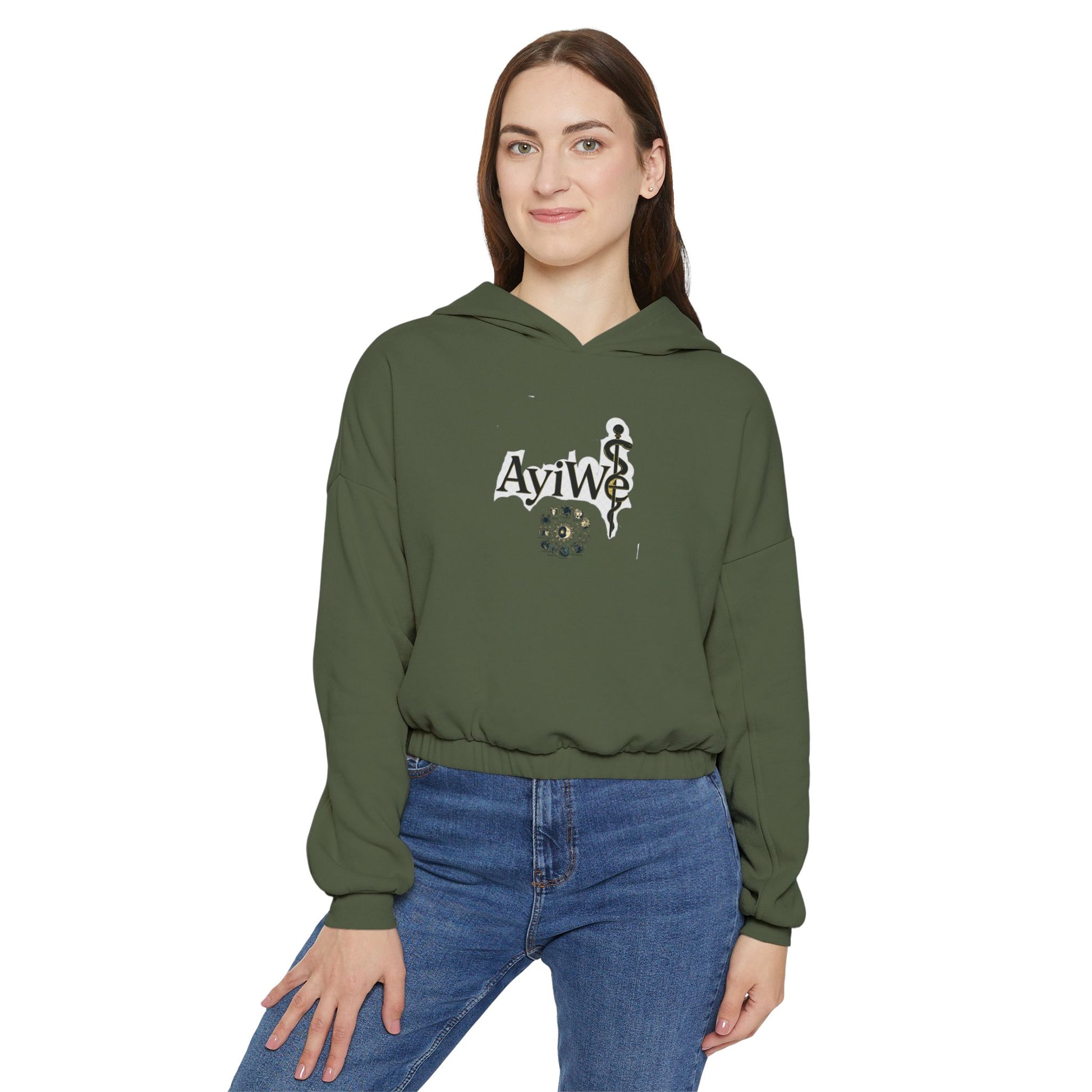 A - Lady1 - AyiWé Women's Cinched Bottom Hoodie - AyiWé Fashion & Style