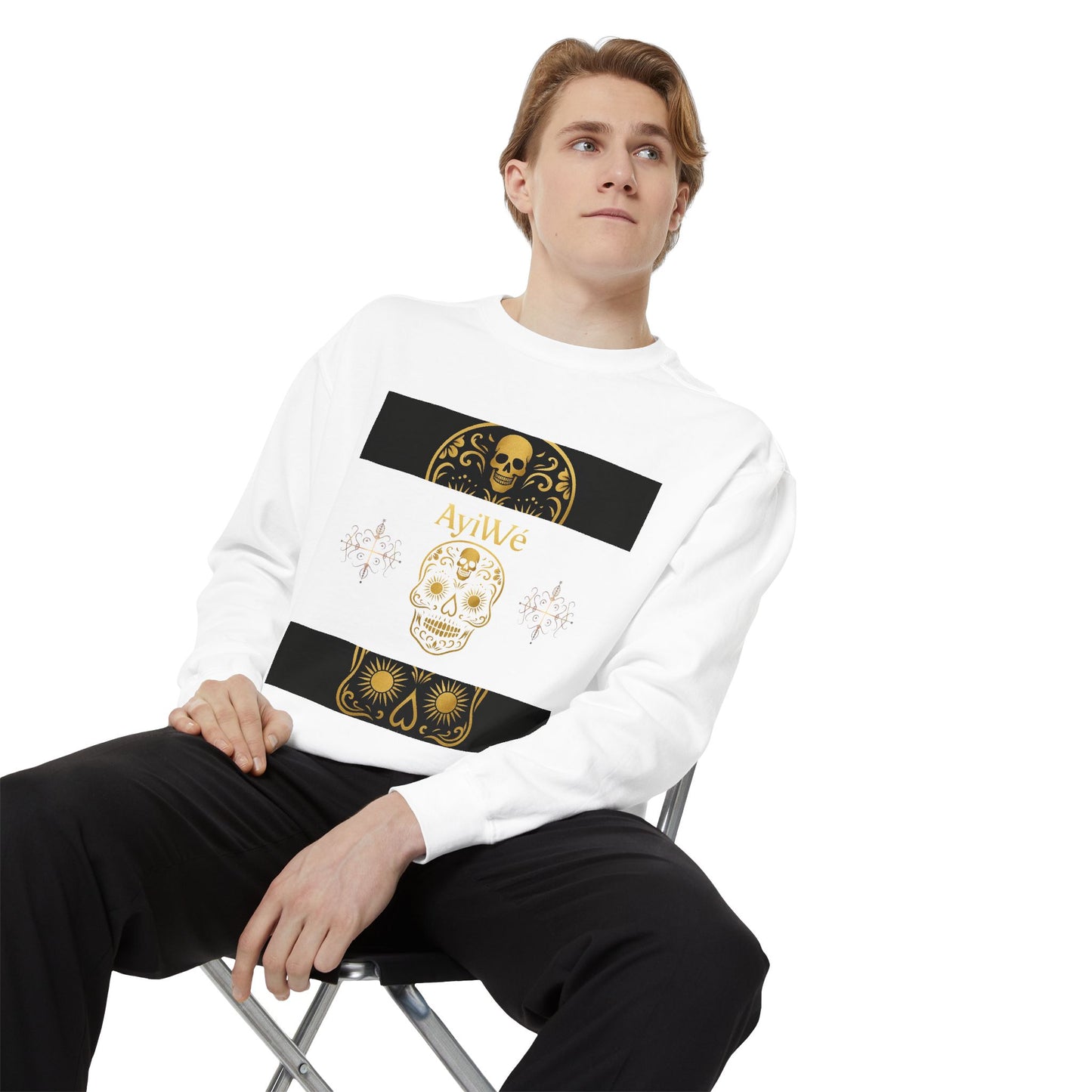 4K-Ayi Unisex Garment-Dyed Sweatshirt. Powered by AyiWe FS
