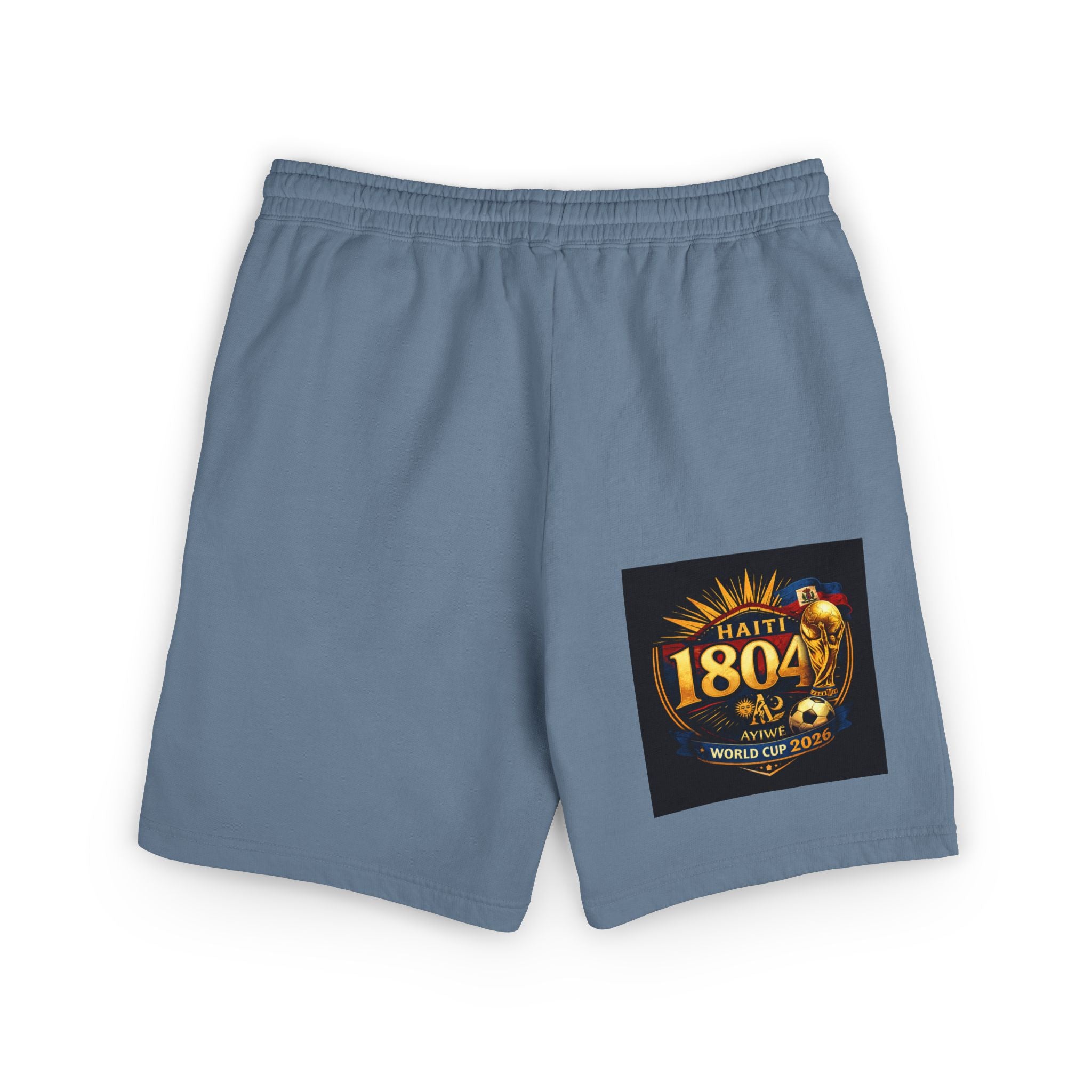 18Nov - world cup - Haiti Unisex Garment - Dyed Lightweight Fleece Sweat Shorts by AyiWe F&S - AyiWé Fashion & Style