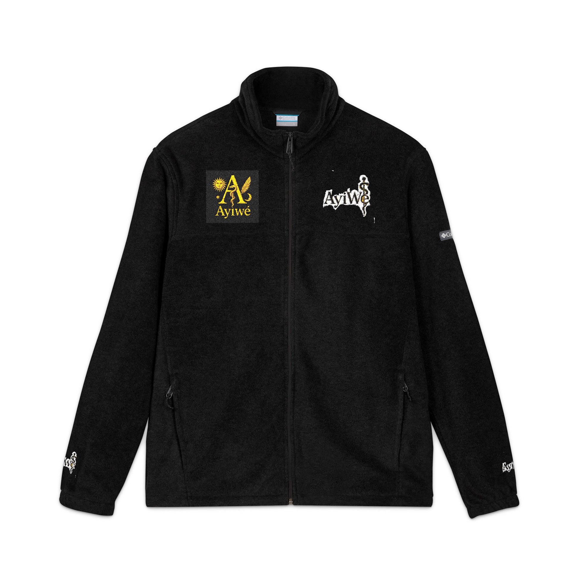 1A - AyiWé - Fibonacci8 Unisex Columbia Fleece Jacket (Embroidery) - AyiWé Fashion & Style