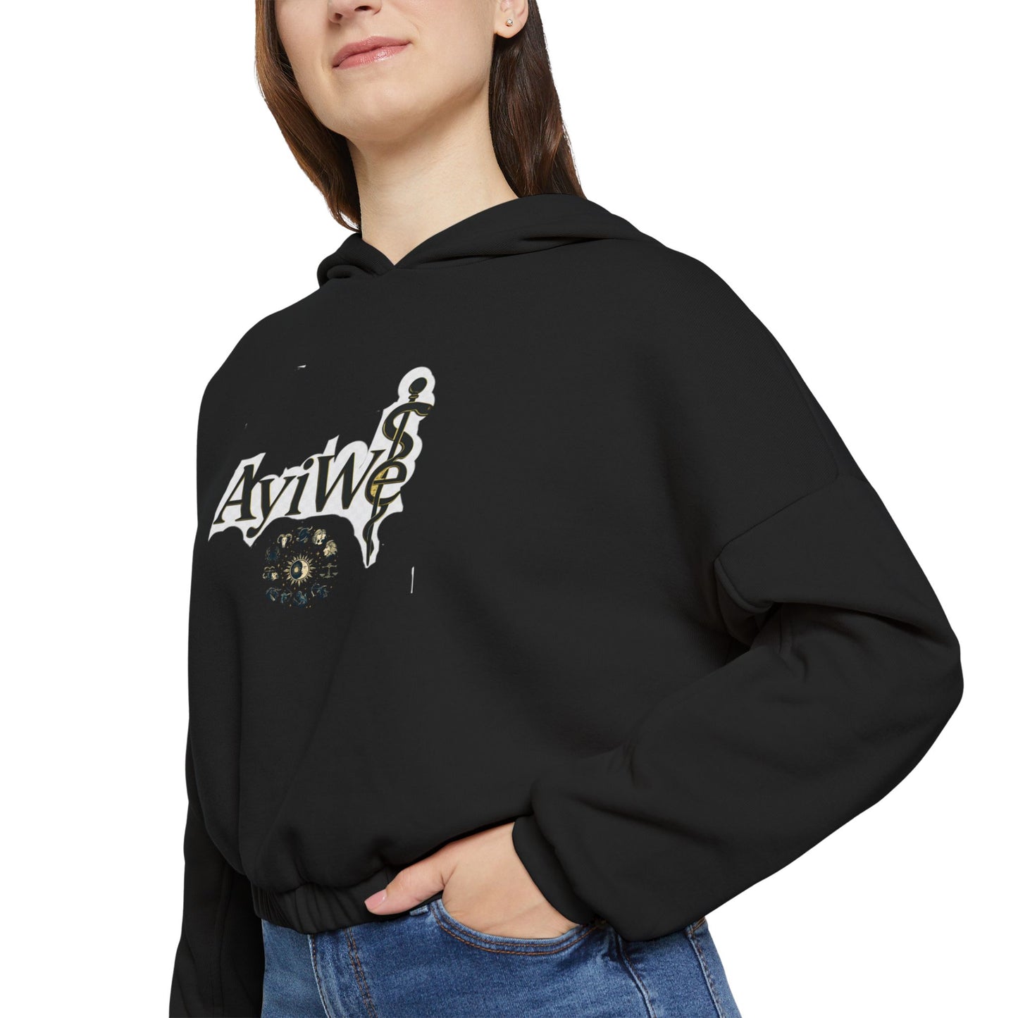 A - Lady1 - AyiWé Women's Cinched Bottom Hoodie - AyiWé Fashion & Style