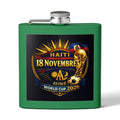 H - 18Nov/World Cup 2026 Stainless Steel Flask, 6oz, by AyiWe F&S - AyiWé Fashion & Style