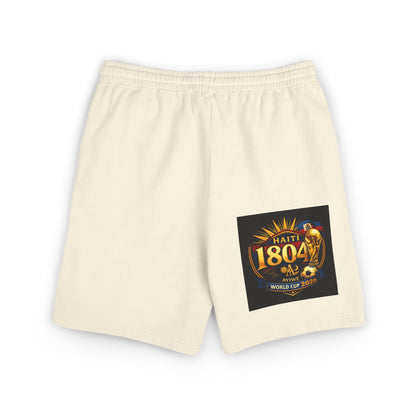 18Nov - world cup - Haiti Unisex Garment - Dyed Lightweight Fleece Sweat Shorts by AyiWe F&S - AyiWé Fashion & Style