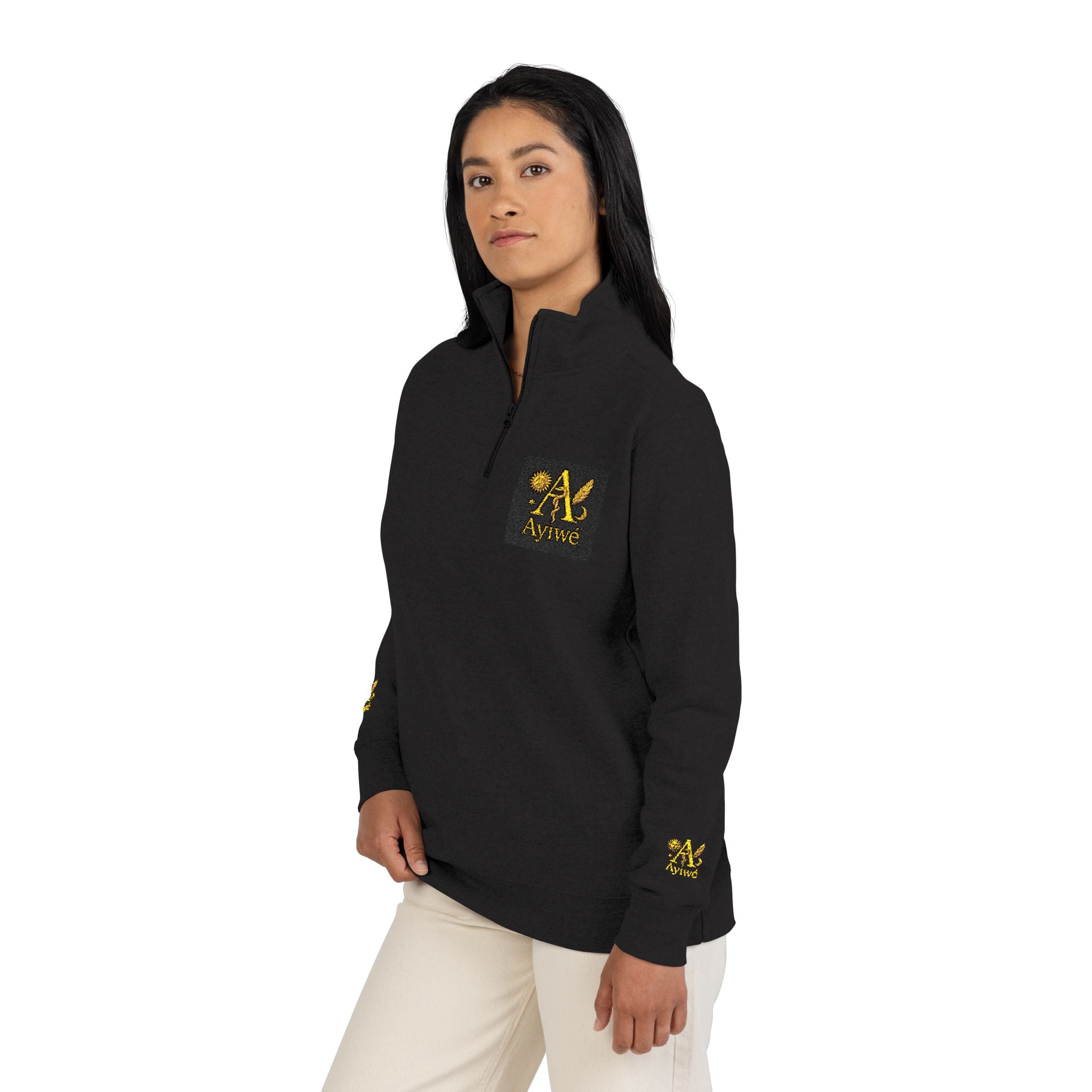 A1-BL12-AyiWé Lifestyle Unisex Fleece Pullover (Embroidery)