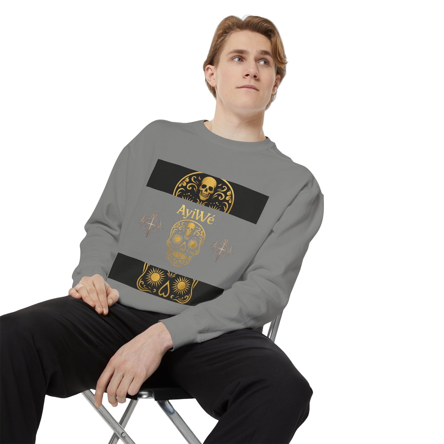 4K-Ayi Unisex Garment-Dyed Sweatshirt. Powered by AyiWe FS