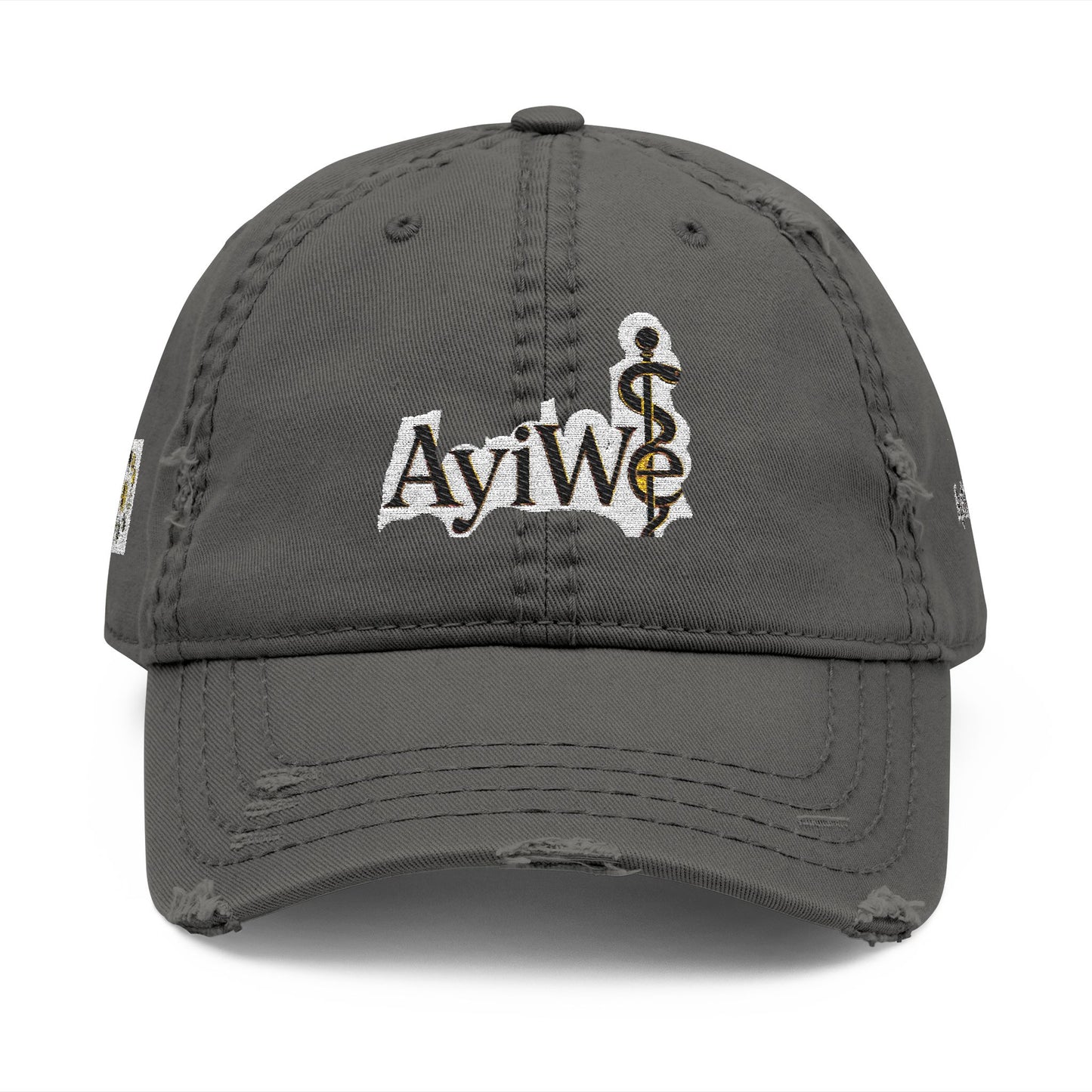 AB3 - AyiWé Distressed Dad Hat (Embroidery) - AyiWé Fashion & Style