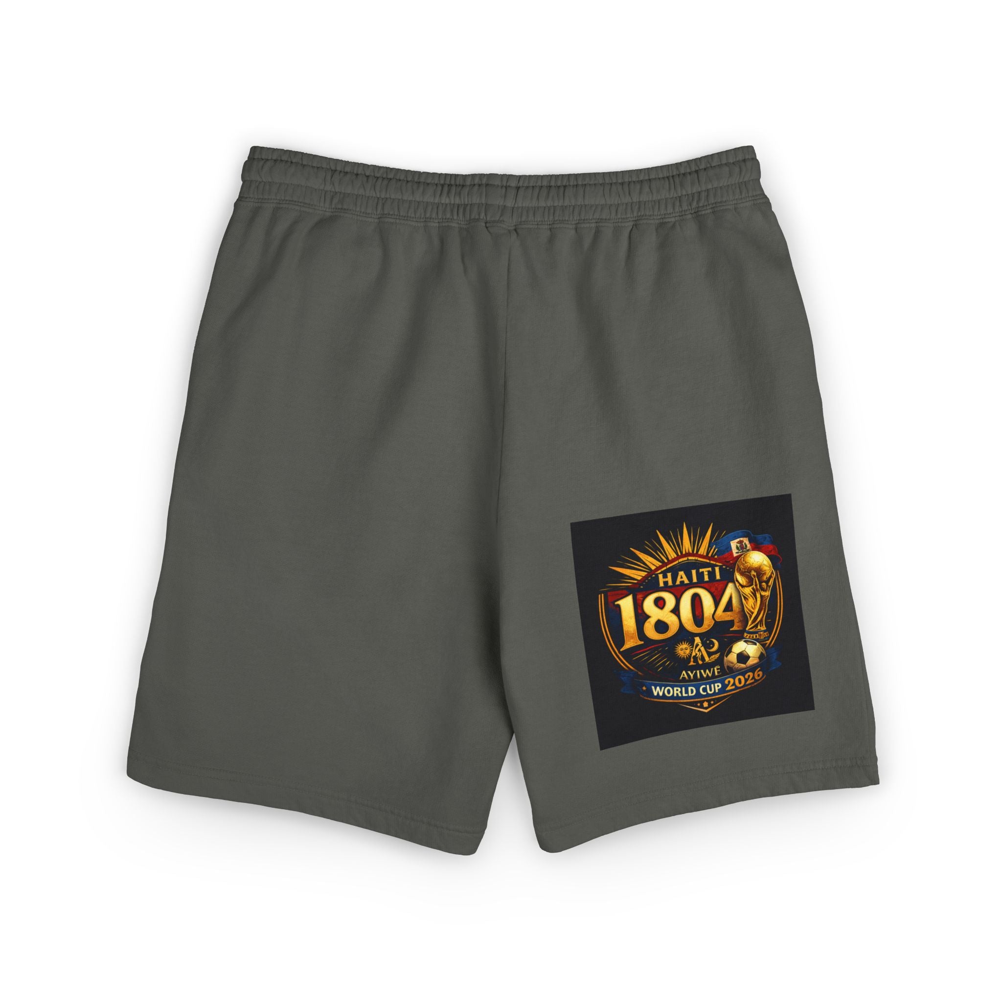 18Nov - world cup - Haiti Unisex Garment - Dyed Lightweight Fleece Sweat Shorts by AyiWe F&S - AyiWé Fashion & Style