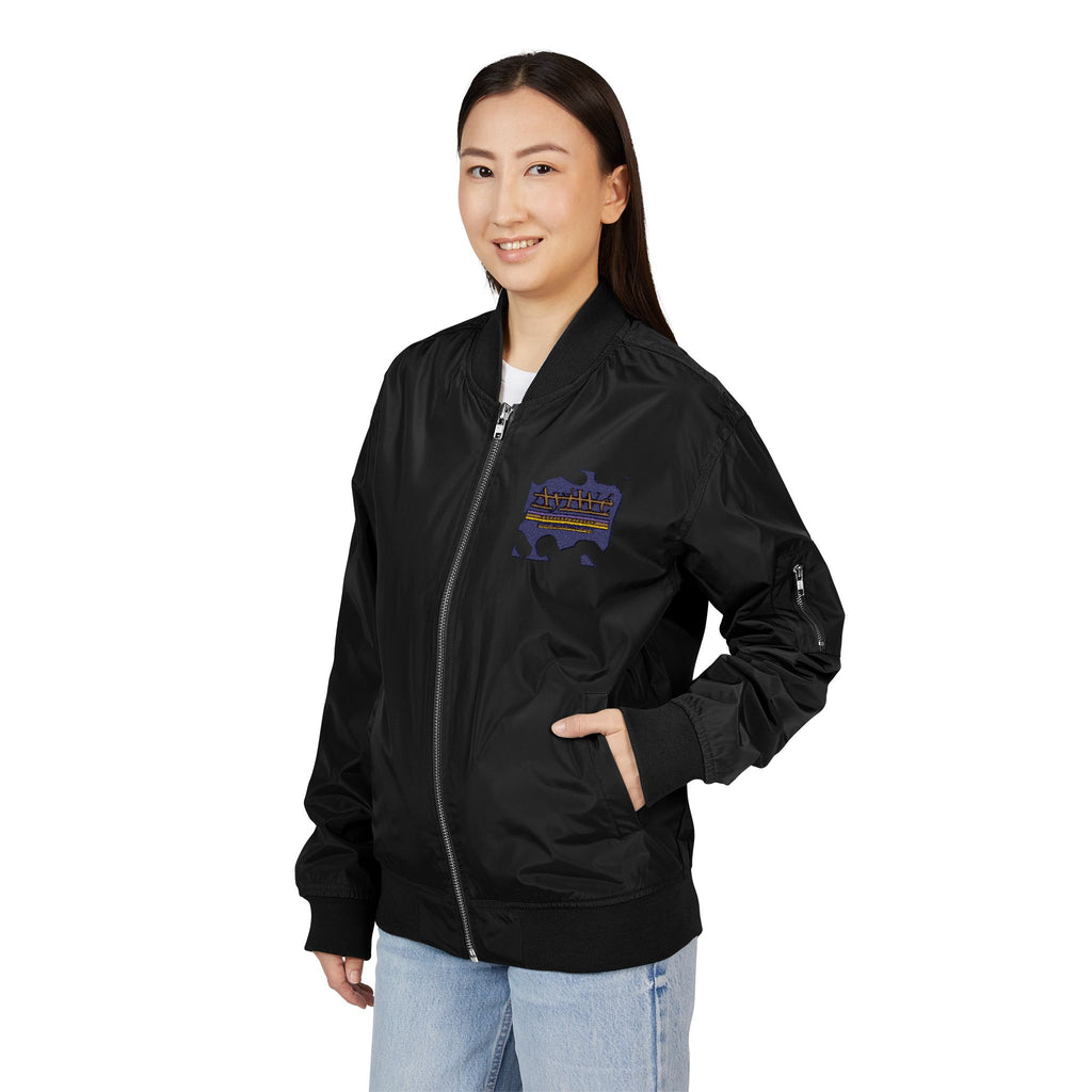 AyiWe-Soldier1 Recycled Bomber Jacket (Embroidery) Unisex