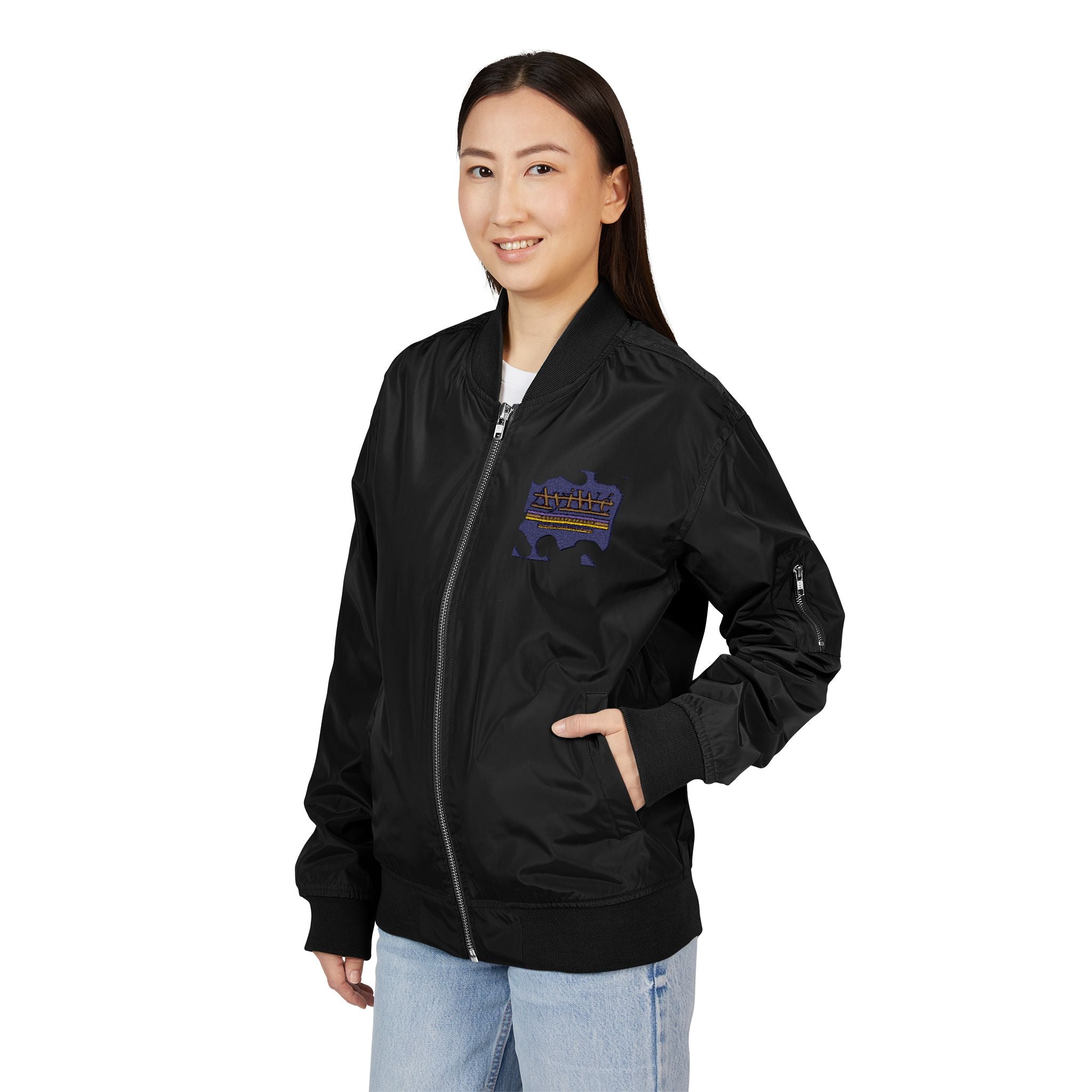 AyiWe-Soldier1 Recycled Bomber Jacket (Embroidery) Unisex