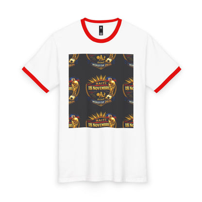 Ayiti - 18Nov. WC2026 Men's Staple Ringer Tee by AyiWe f&S - AyiWé Fashion & Style